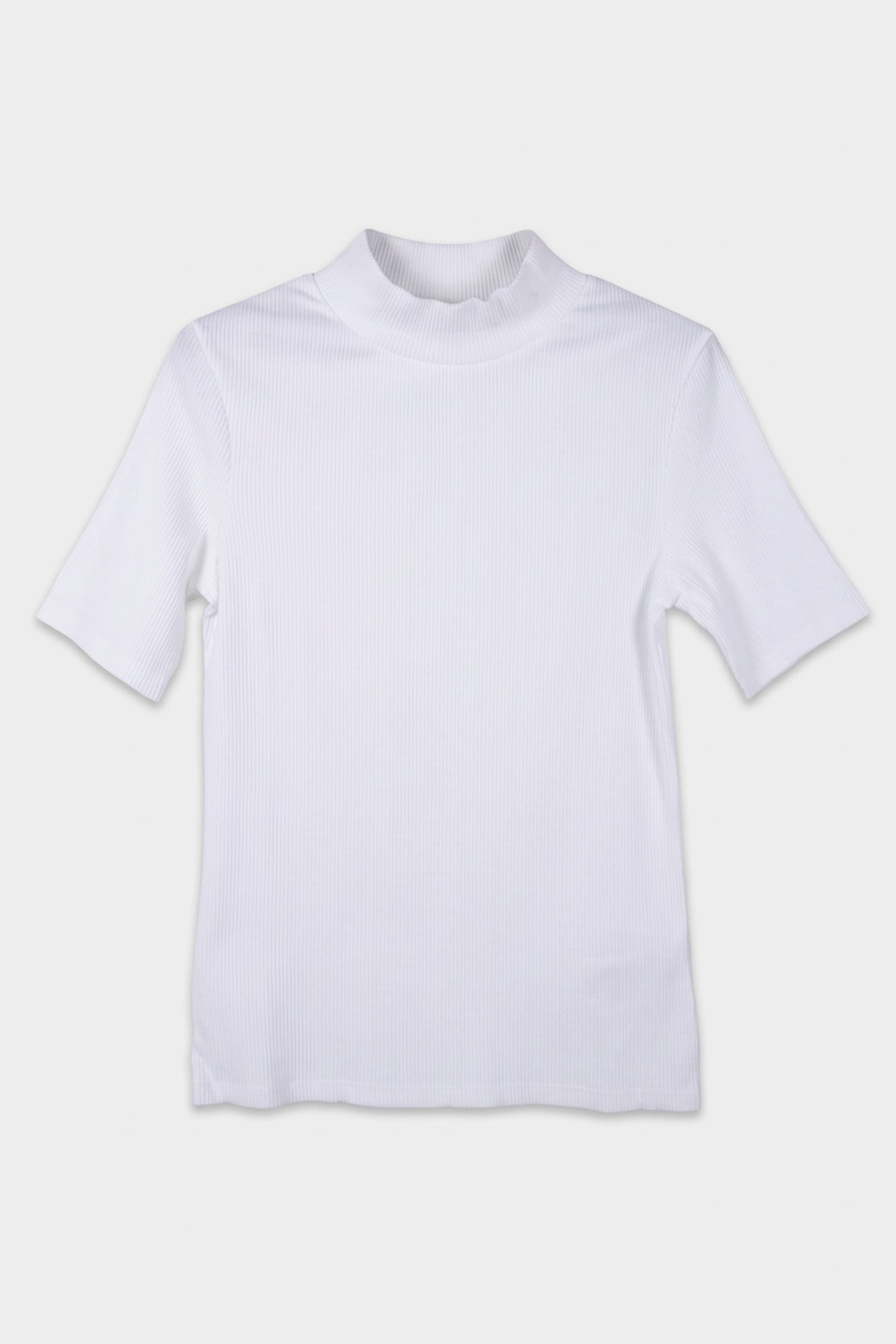 CORE MOCK NECK RIB T-SHIRT WHITE 3