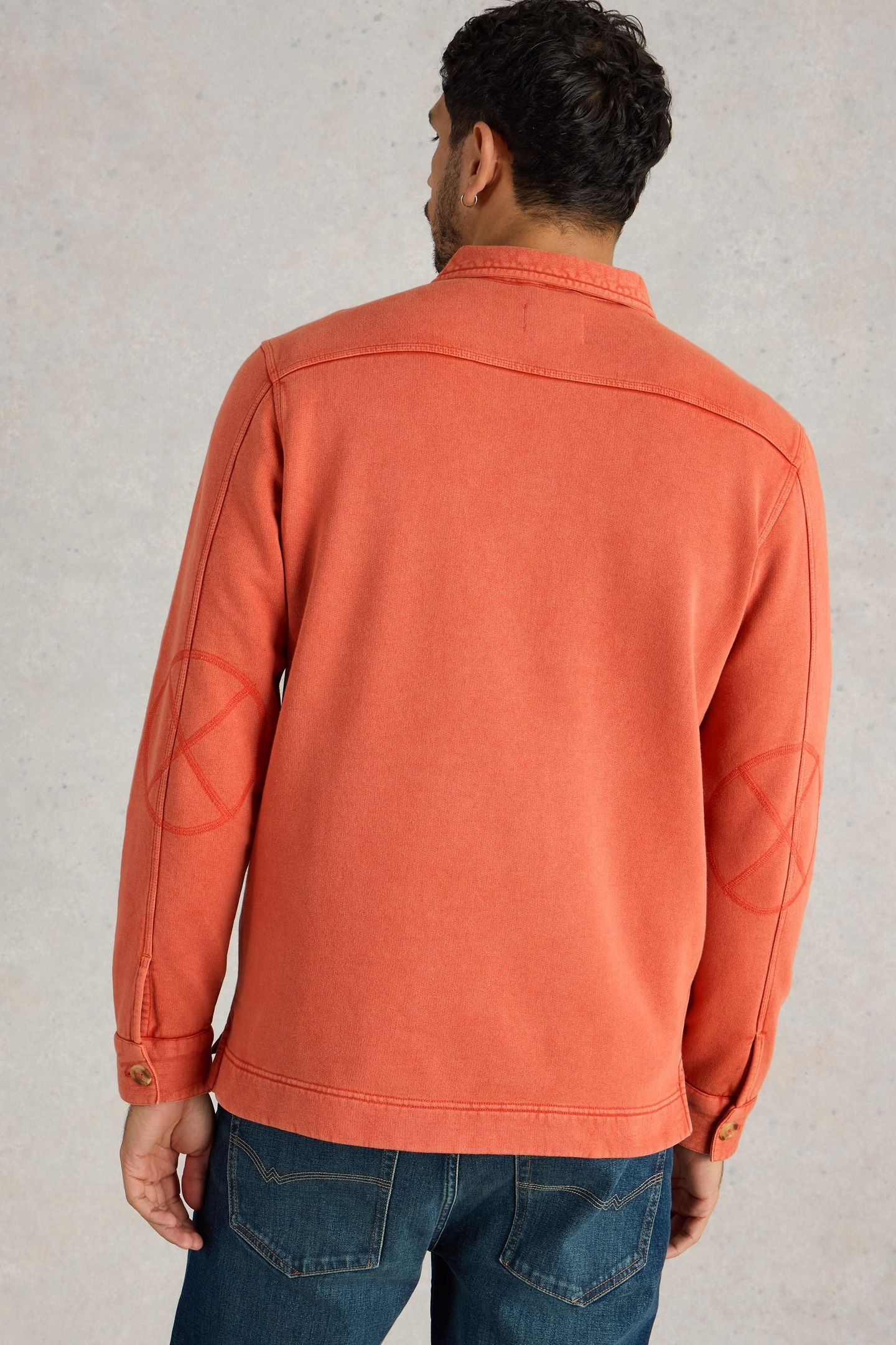 BRAMPTON COLLARED SWEAT DK ORANGE 3