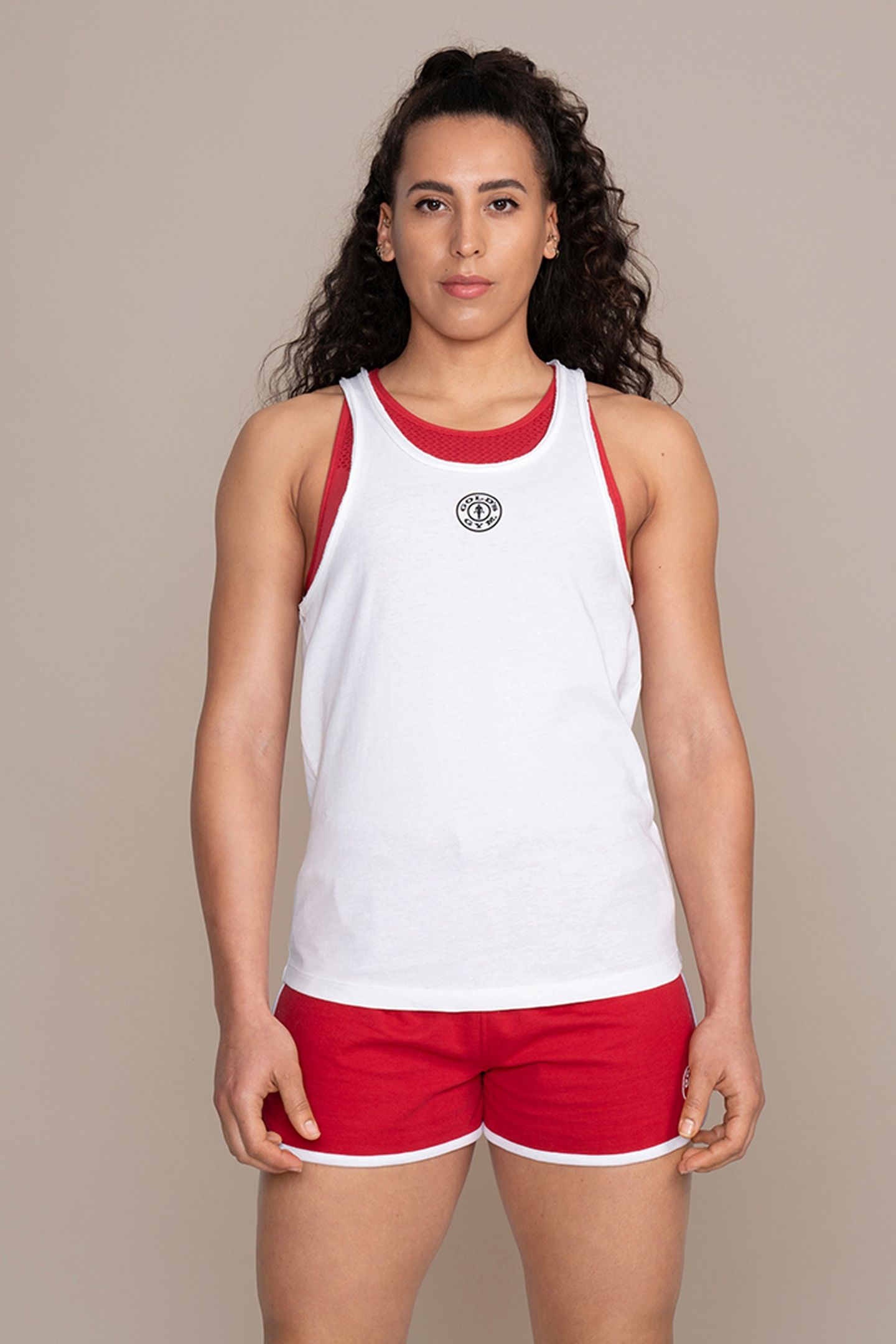 LADIES CLASSIC TANK WEIGHT PLATE WHITE 2