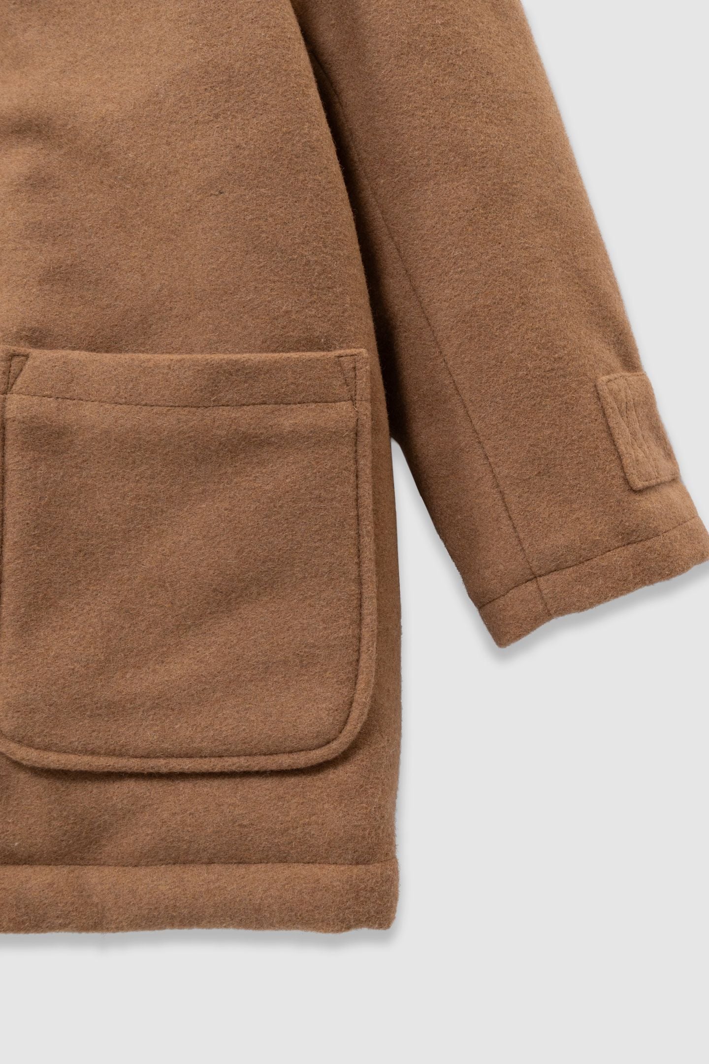 BOYS’ BEIGE WOOLCLOTH DUFFLE-COAT-STYLE HOODED COAT 8
