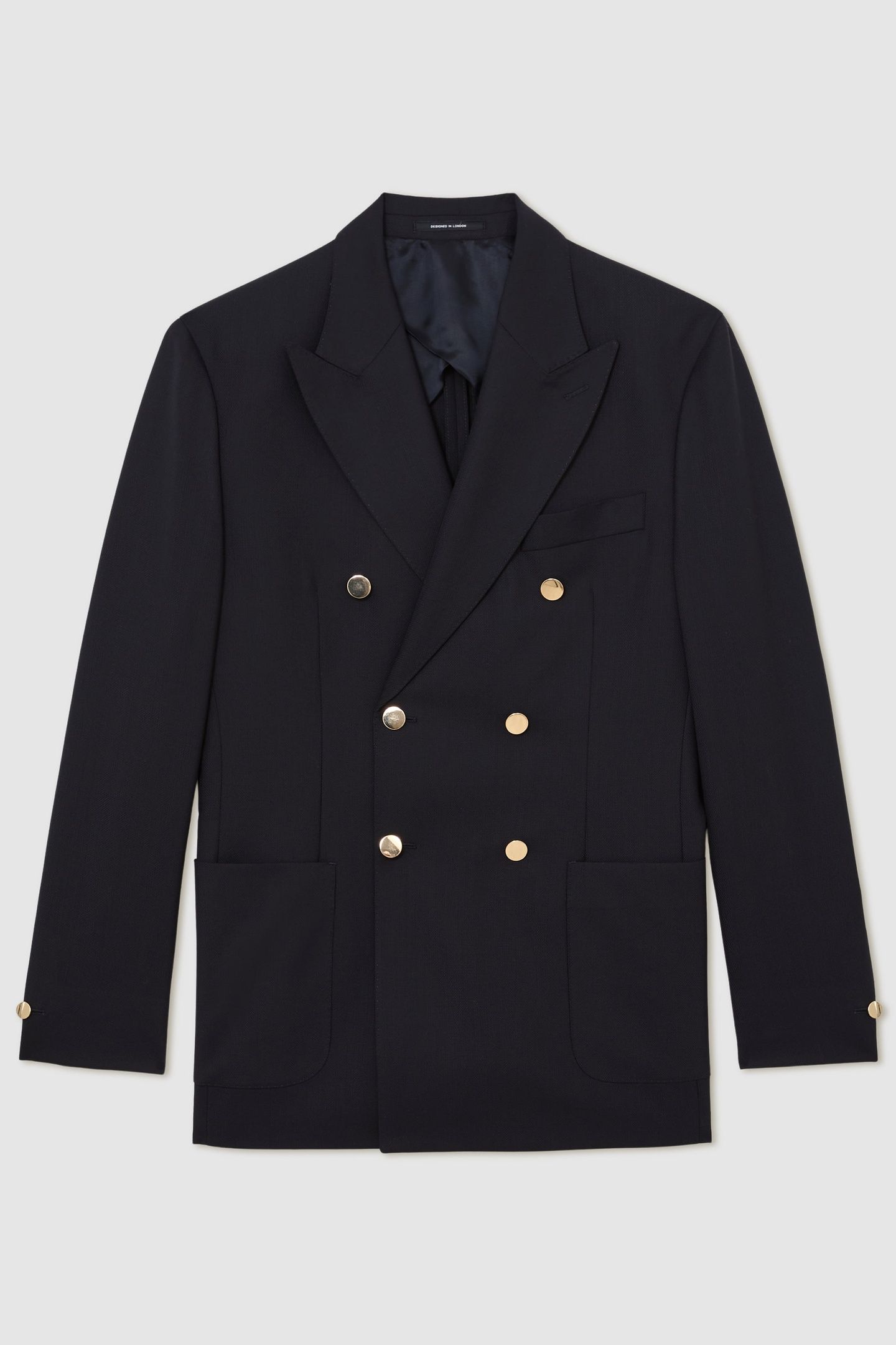 DB PEAK HOPSACK BLAZER NAVY 5
