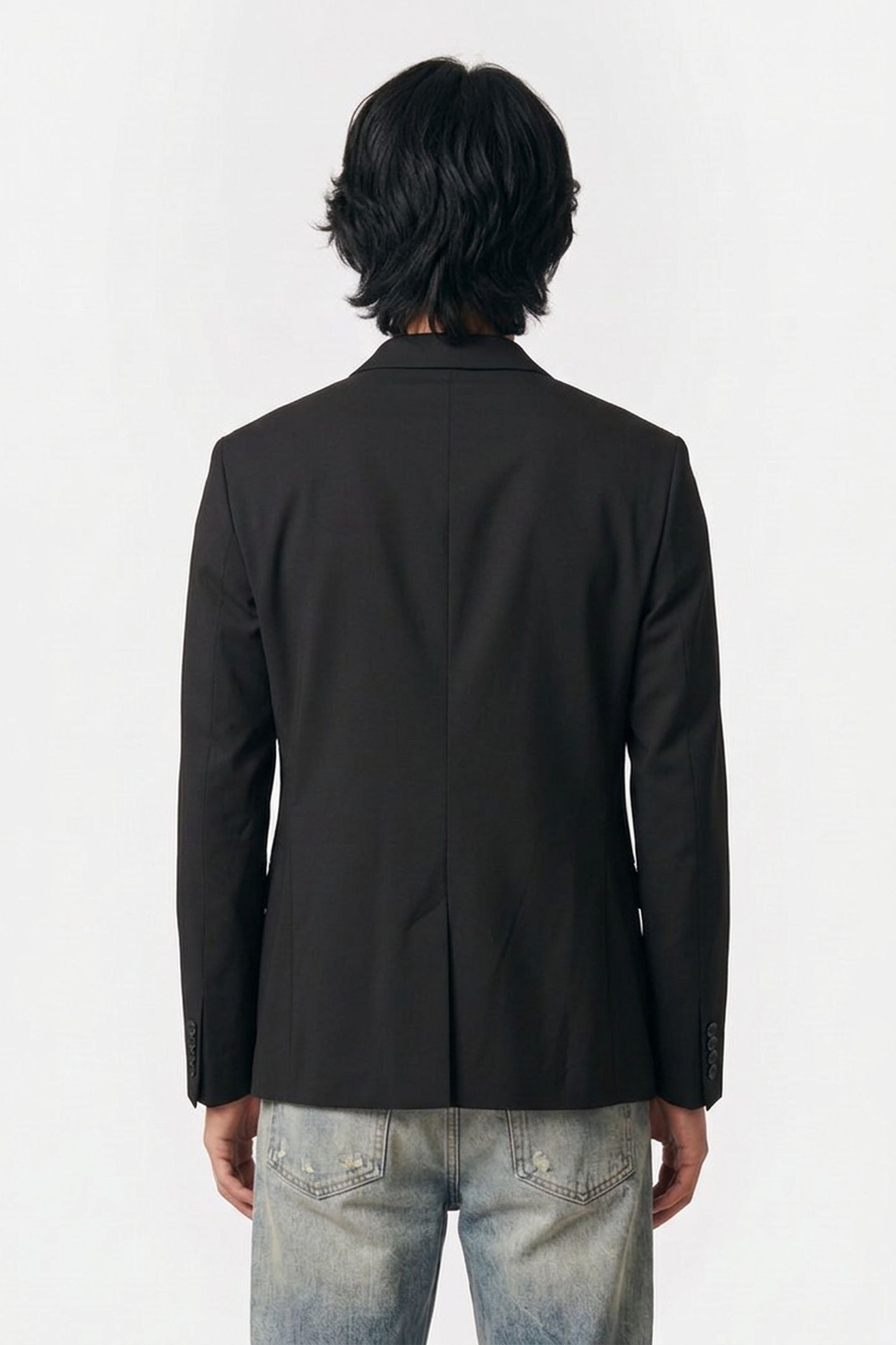 TRAVEL GABARDINE SLIM BLAZER BLACK 2