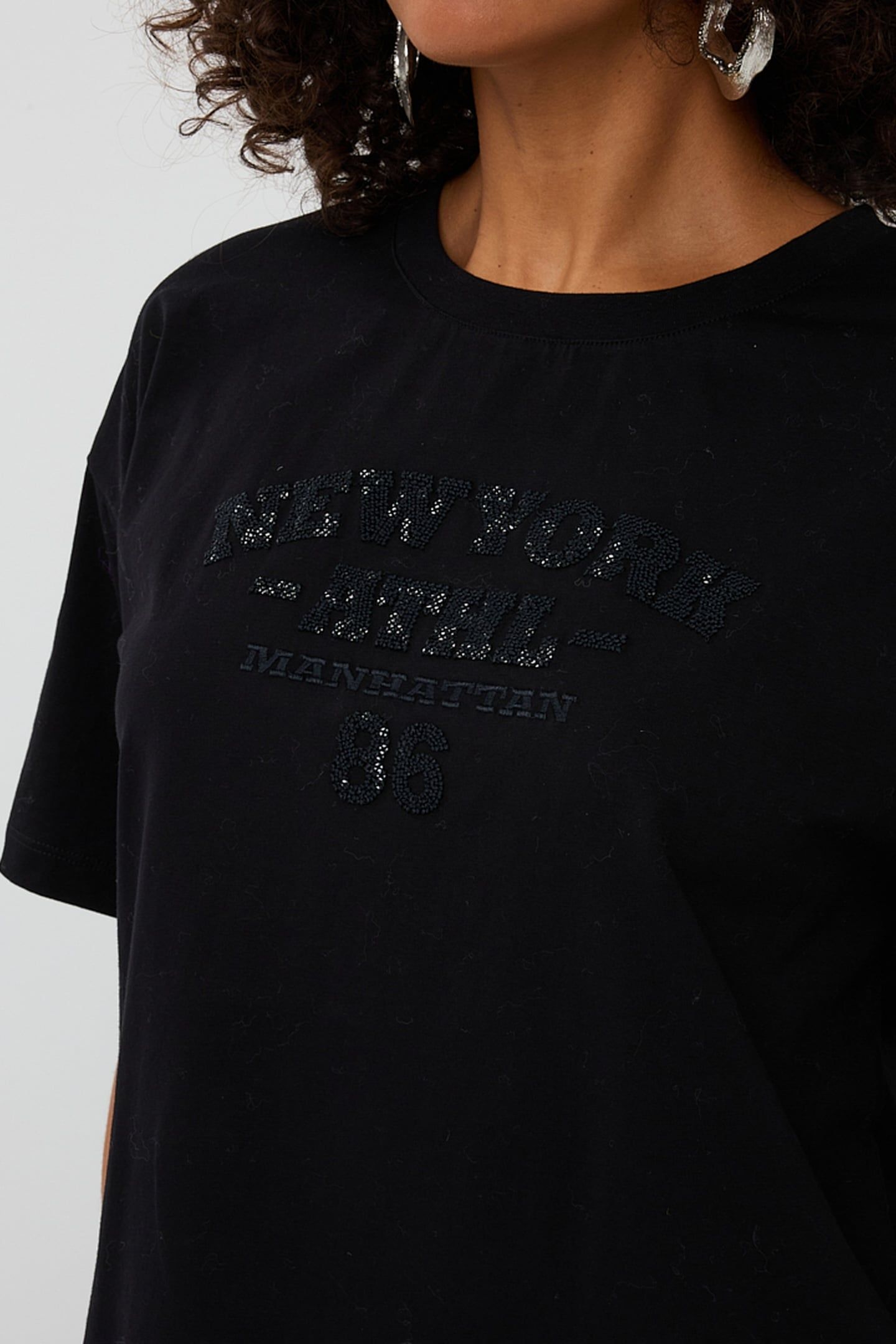 T-SHIRT WIDE "NEW YORK" BLACK 7
