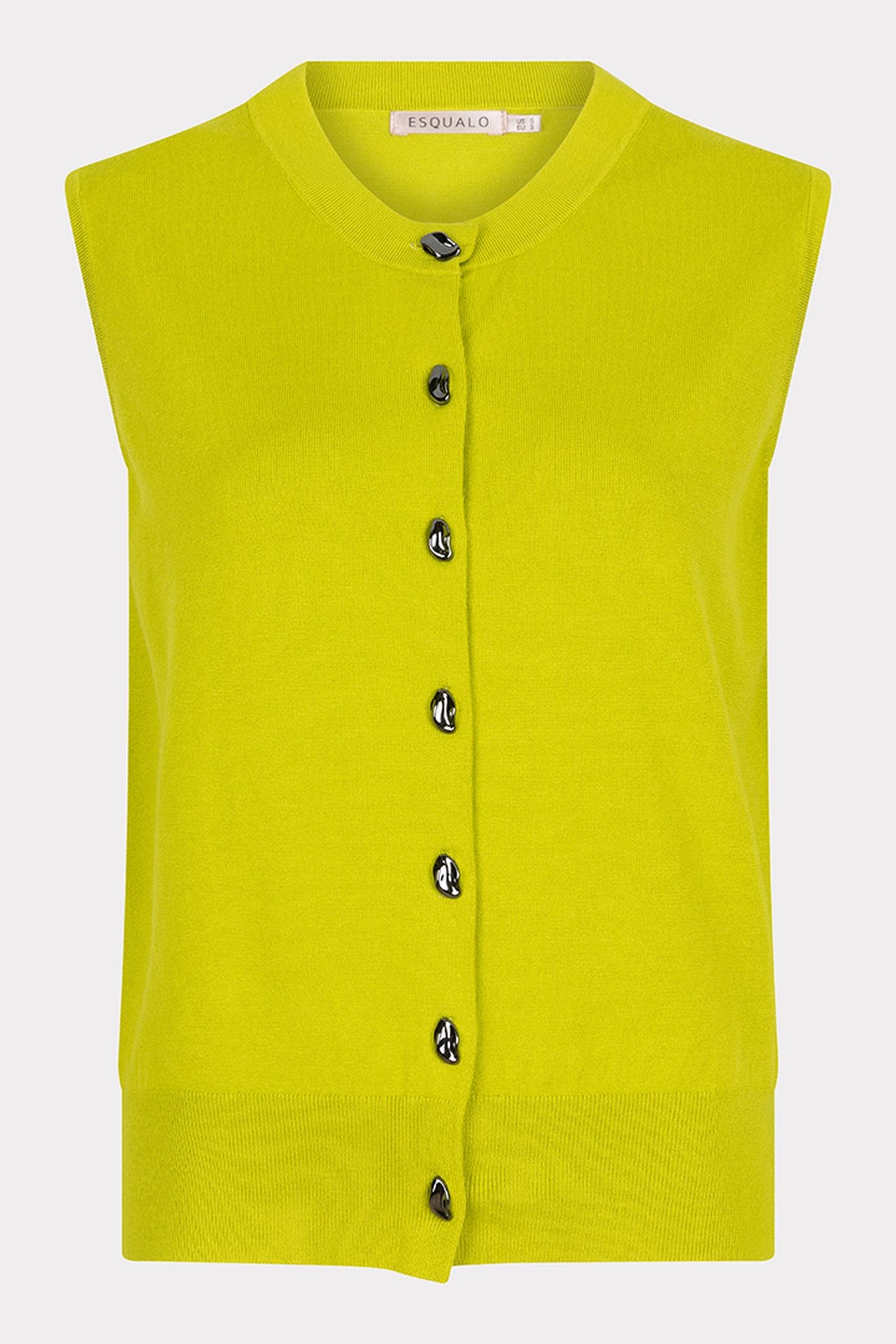 GILET BUTTONS BASIC KNIT CITY LIME 4
