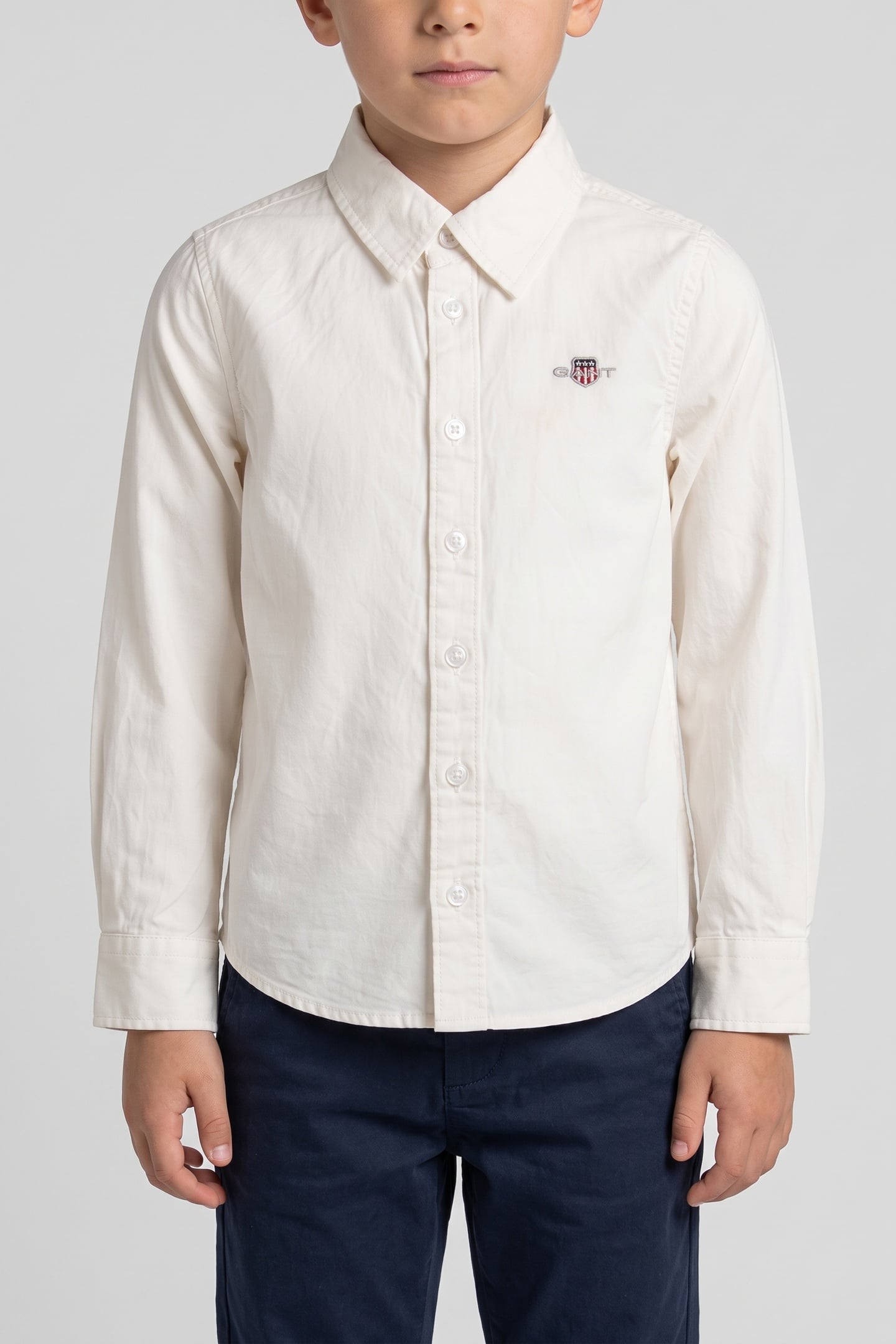 KIDS GIRLS GANT COTTON SHIRT WHITE 1