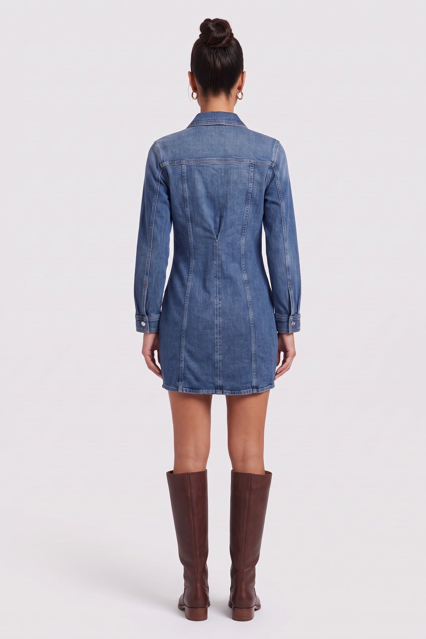 LS DENIM MINI DRESS COLD SPRINGS 2