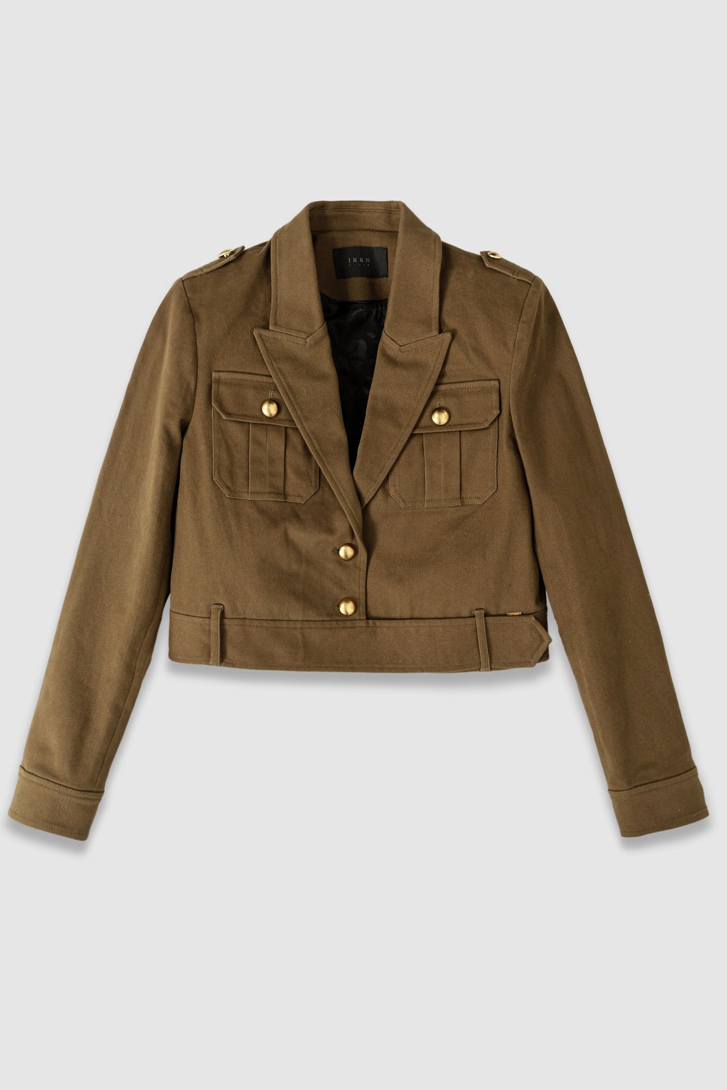 KHAKI GABARDINE SHORT JACKET 4