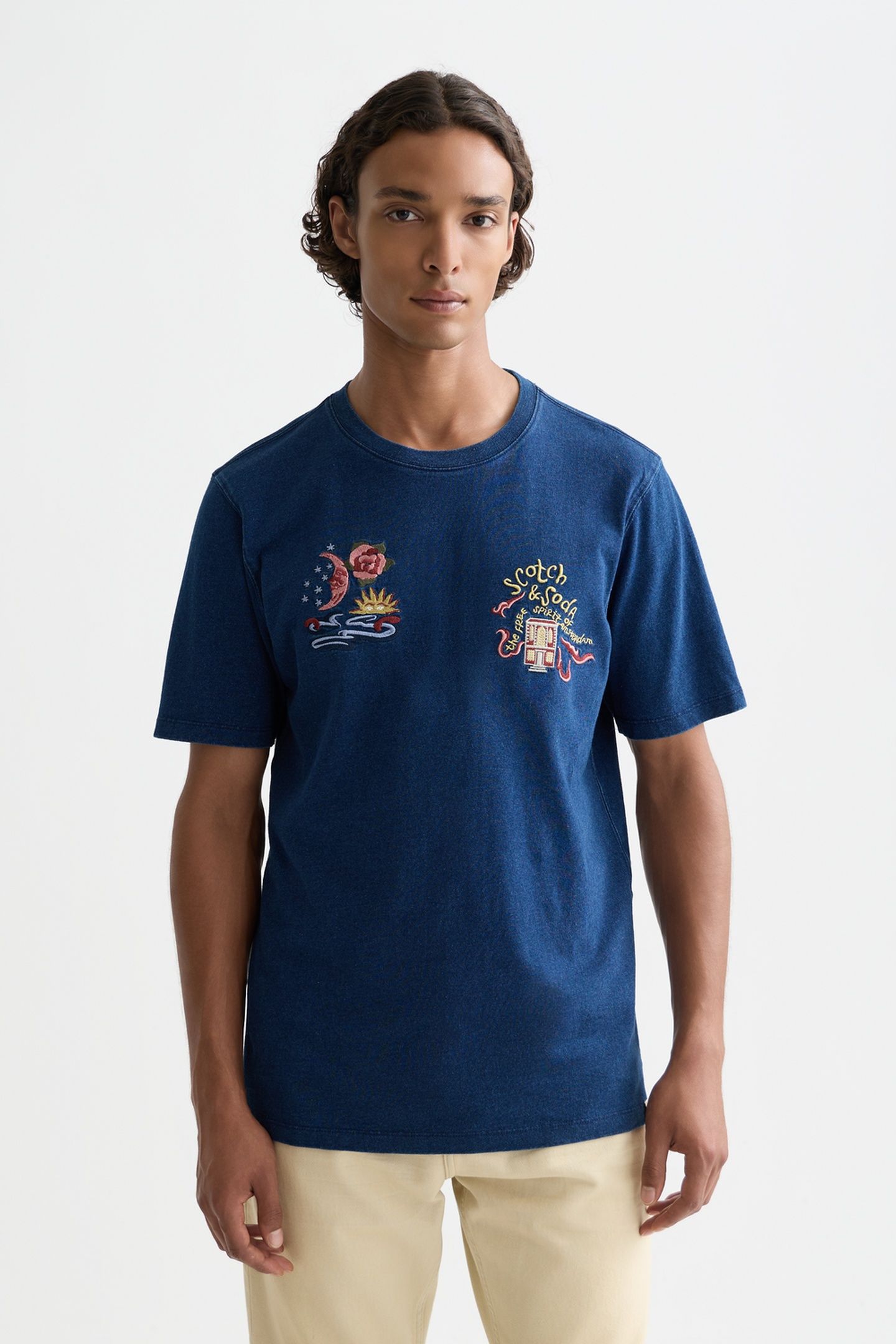 THE 40TH ANNIVERSARY HEROES RELAXED-FIT INDIGO T-SHIRT NAVY 1