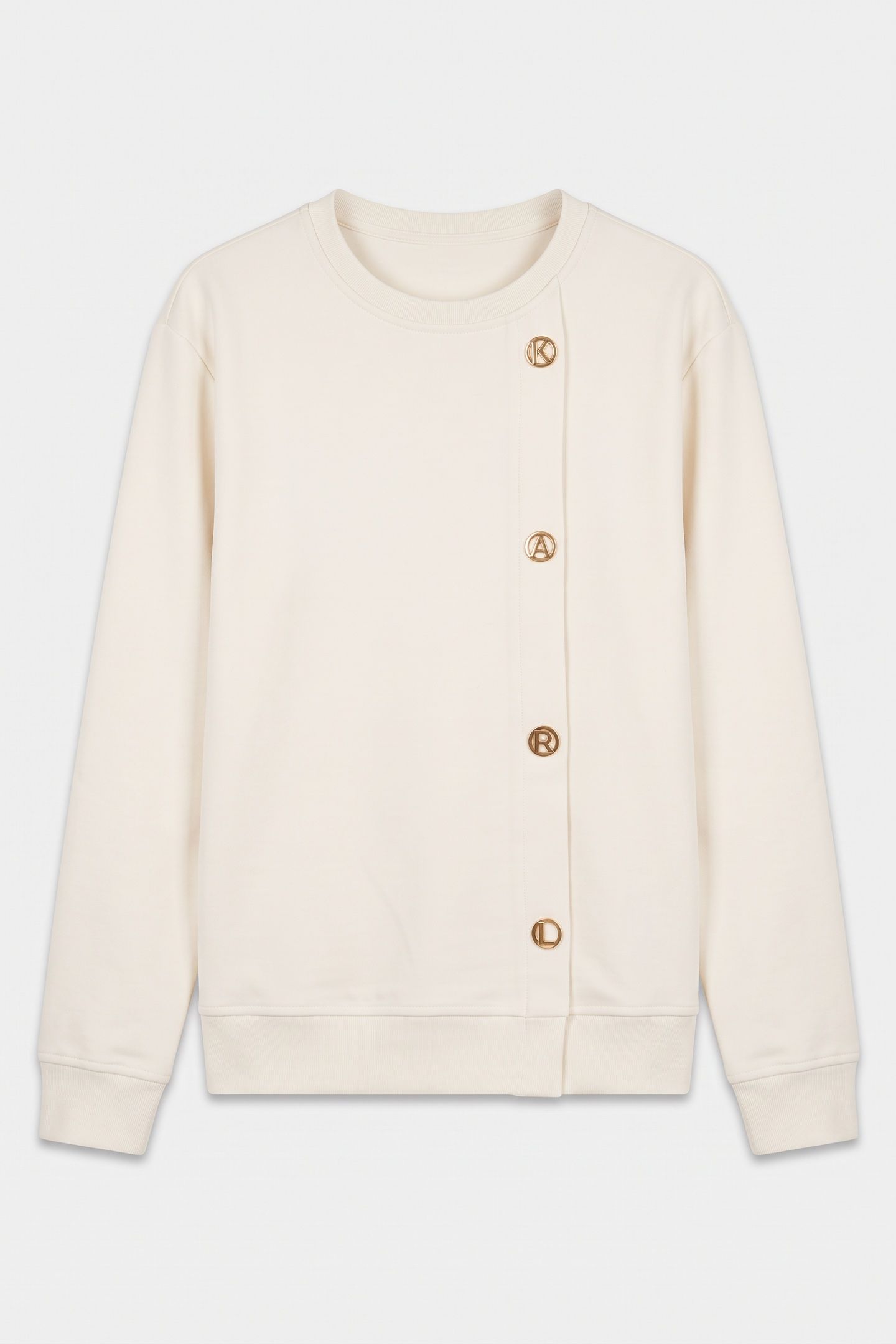 KARL DAILY SWEATSHIRT CANNOLI CREAM 3