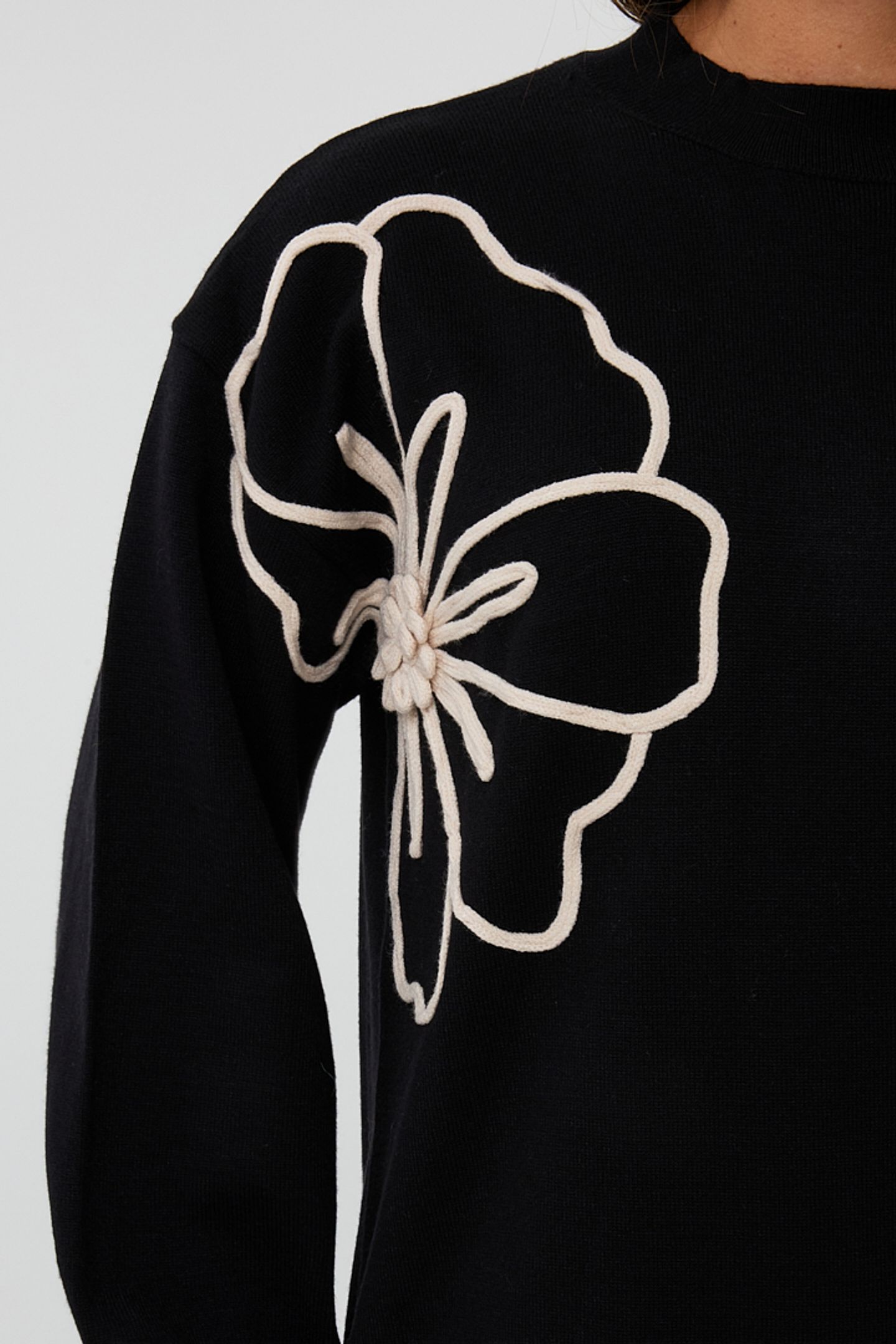 DRESS TAPE FLOWER PATCH BLACK 8