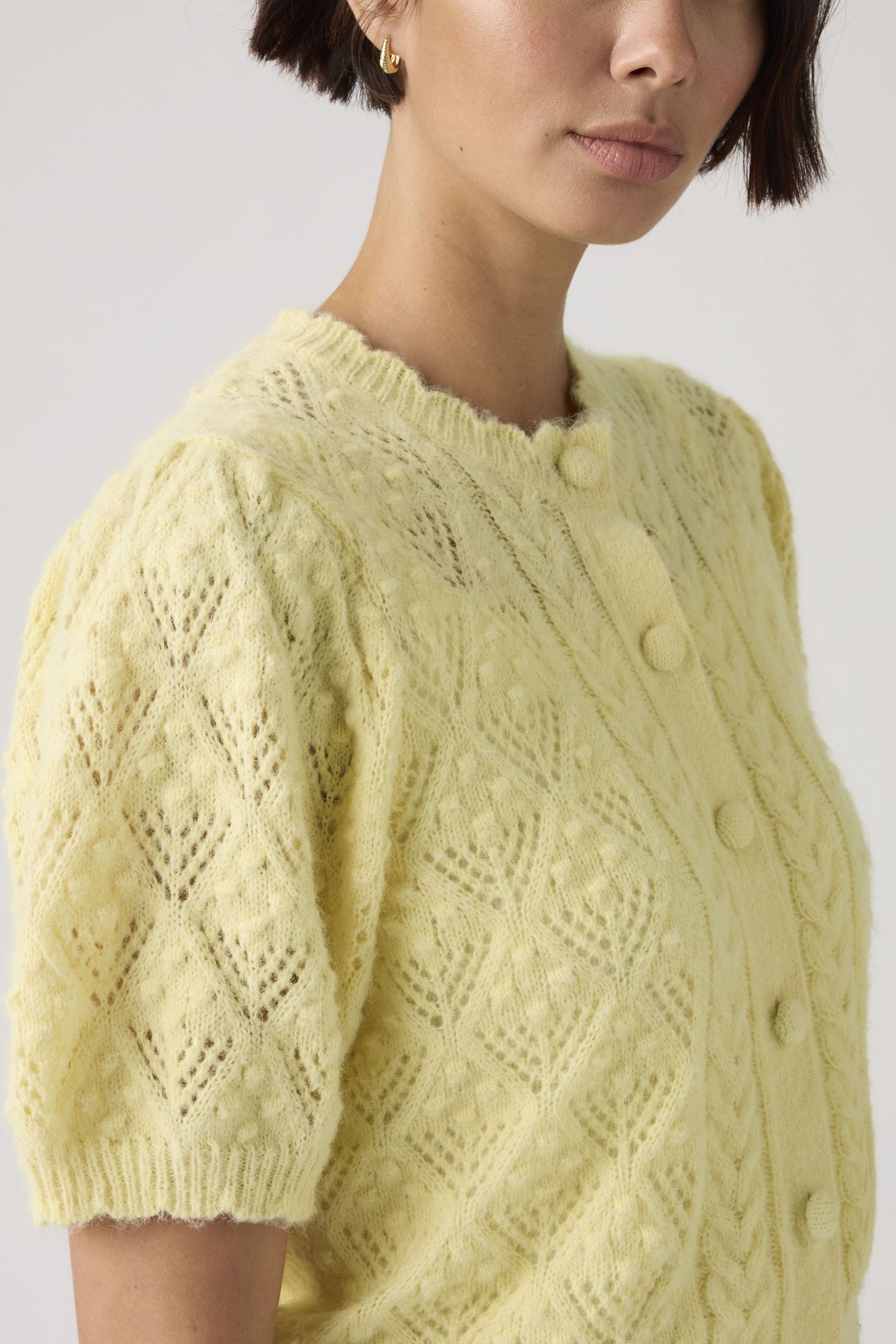 PAULINE POINTELLE SHORT SLEEVE CARDIGAN 5