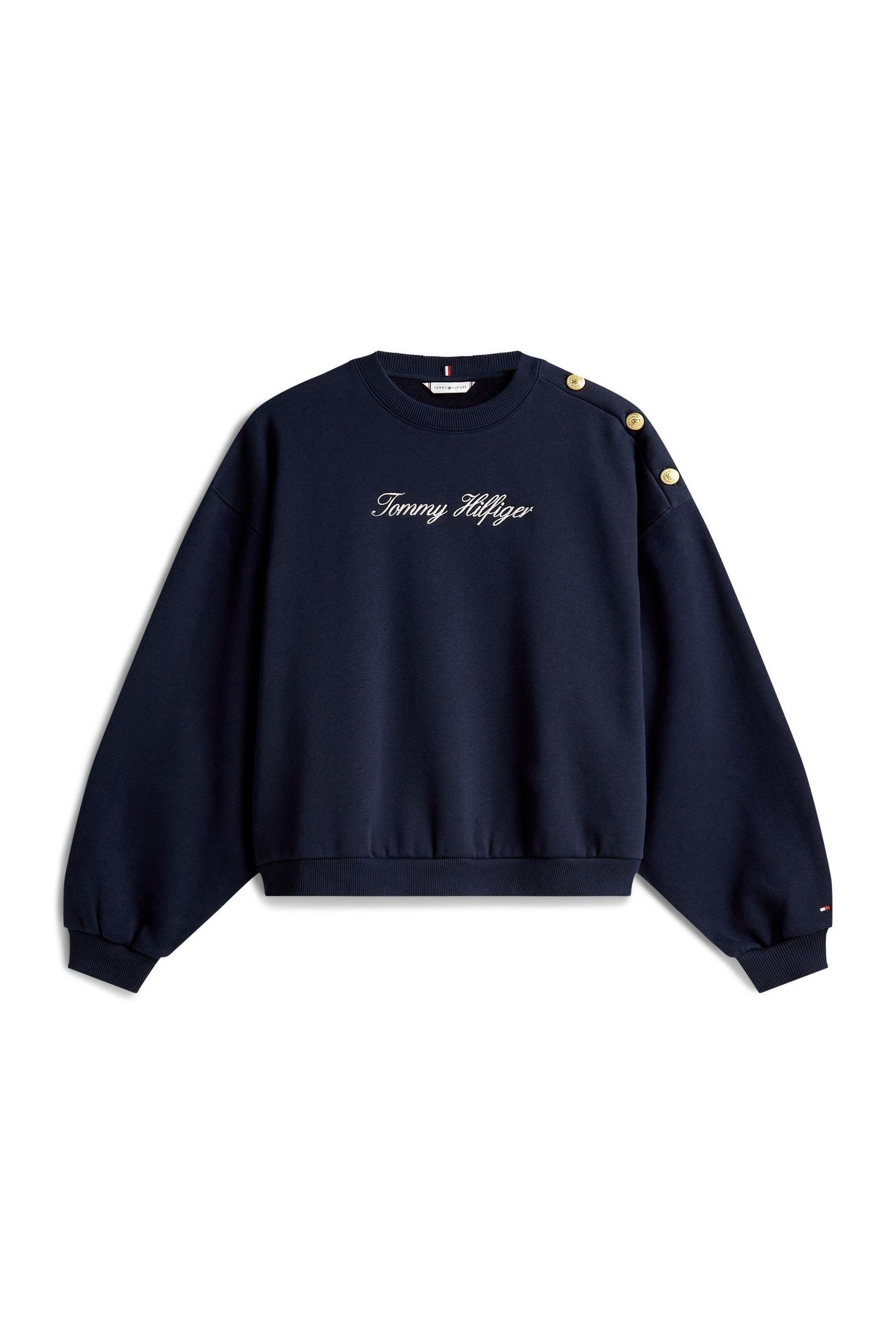 GOLD BUTTON SCRIPT TERRY DARK NIGHT NAVY 1
