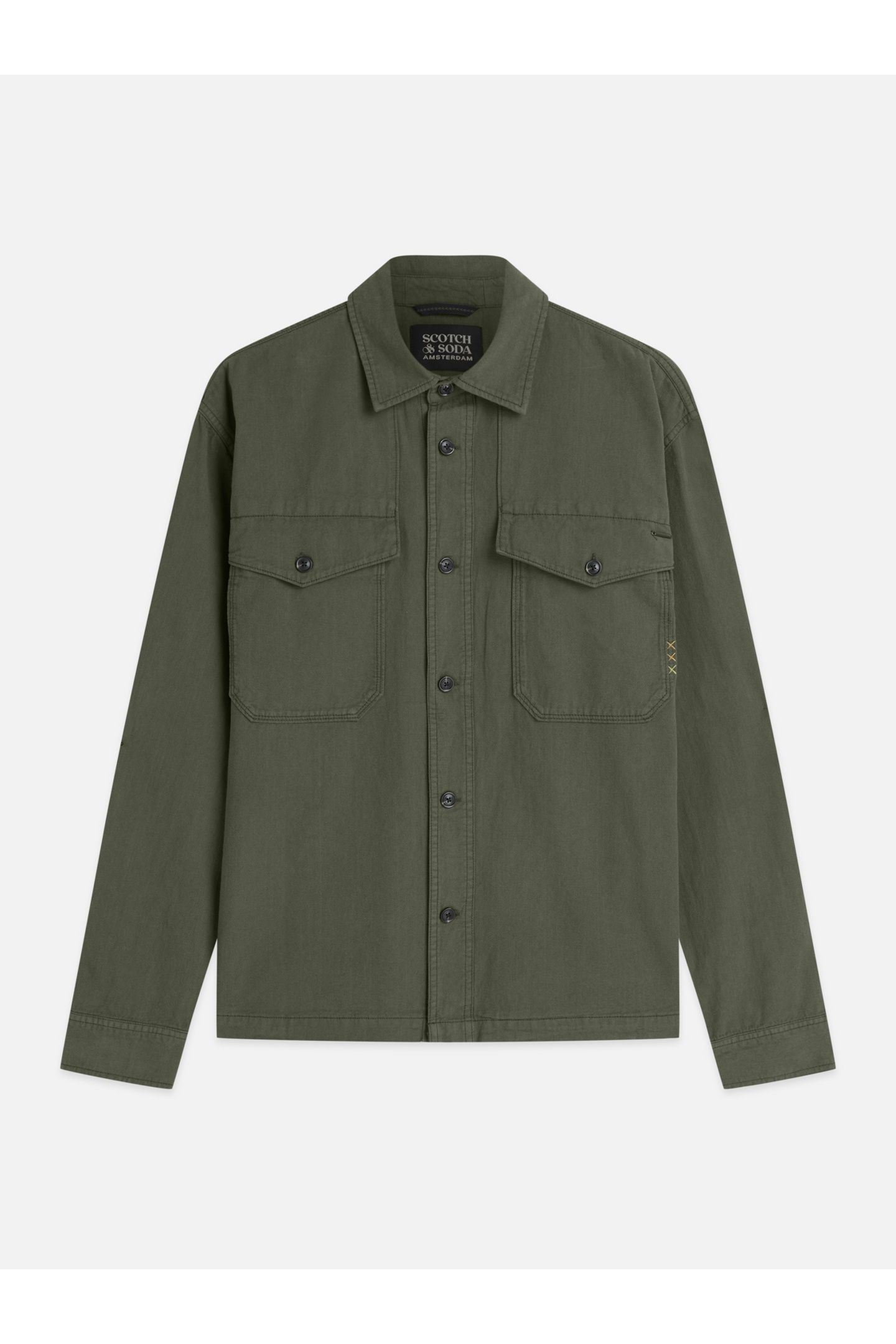 COTTONLINEN OVERSHIRT DARK BEIGE 4