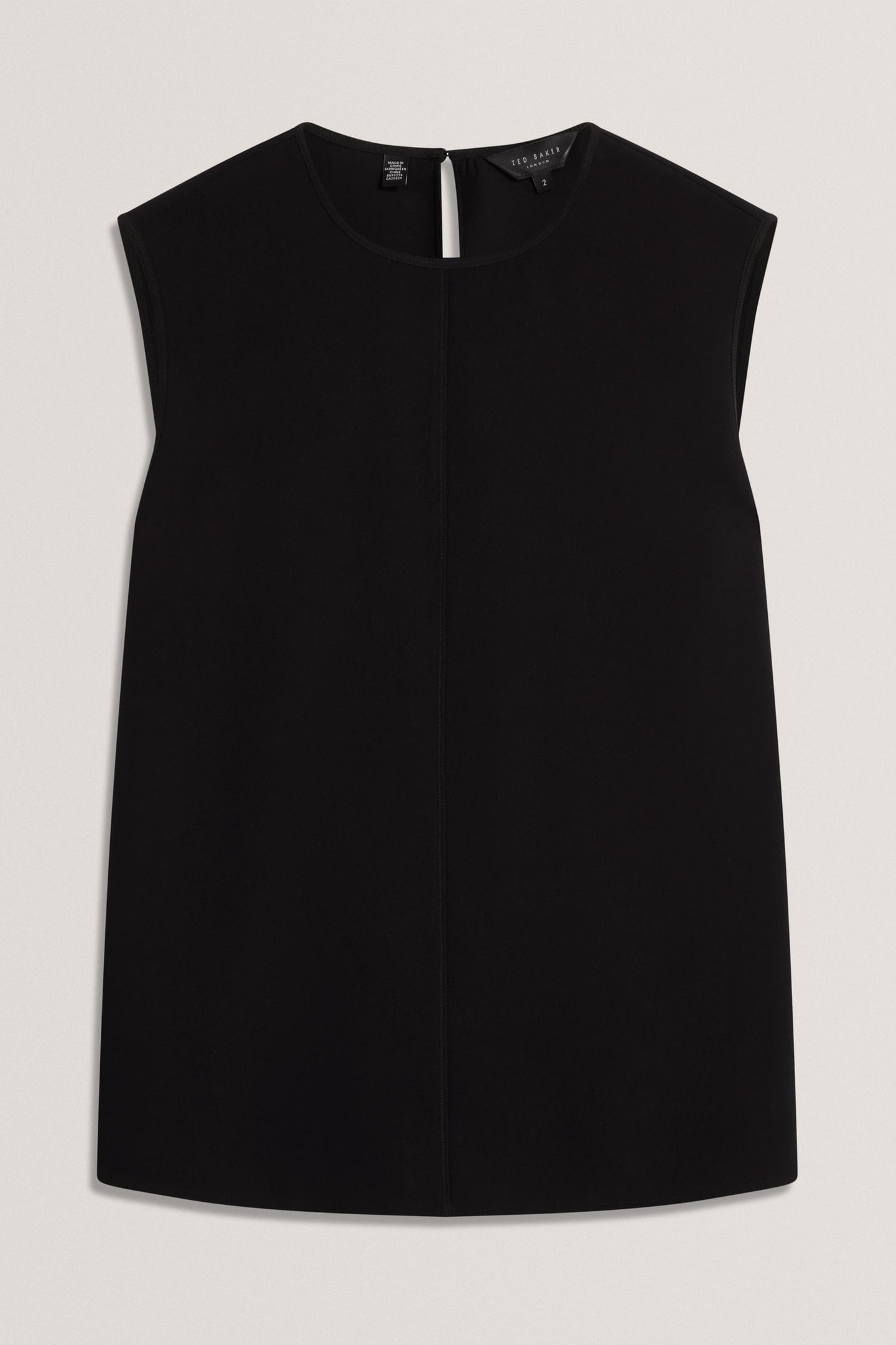 TANK TOP WITH STITCH DETAILING BLACK 3