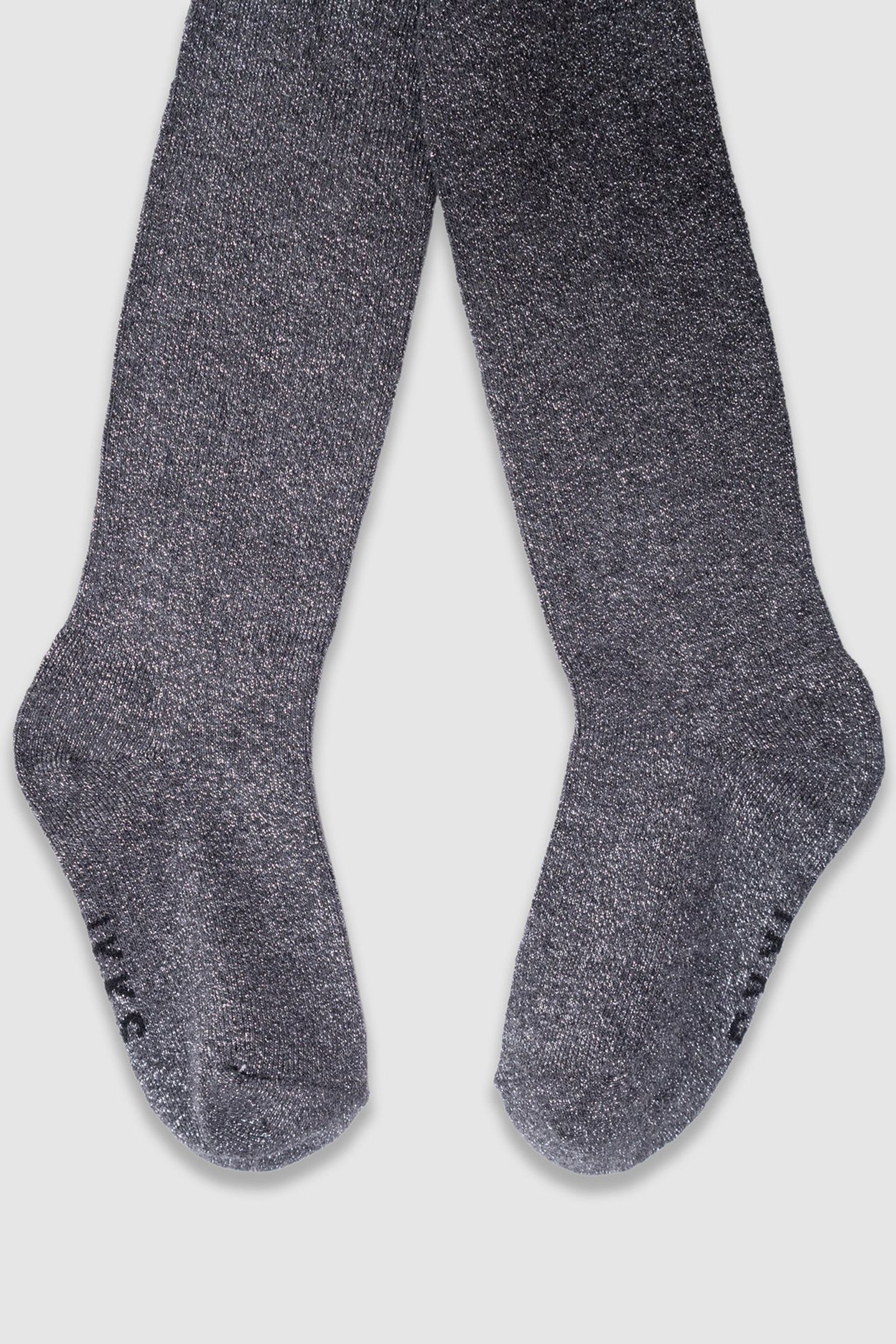 GIRLS’ GREY KNIT TIGHTS WITH SILVERY GLITTER 3