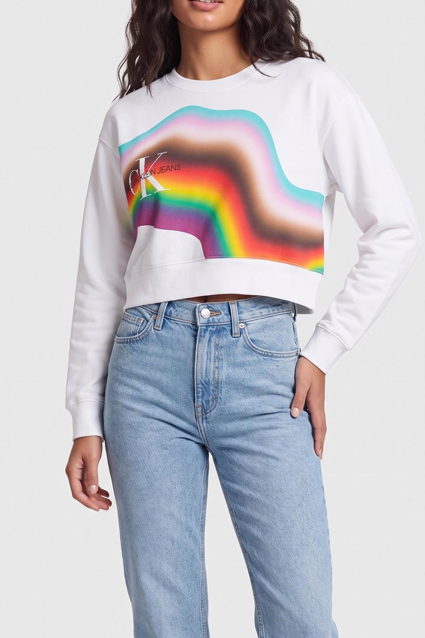 PRIDE DIST RAINBOW CREW BRIGHT WHITE 1