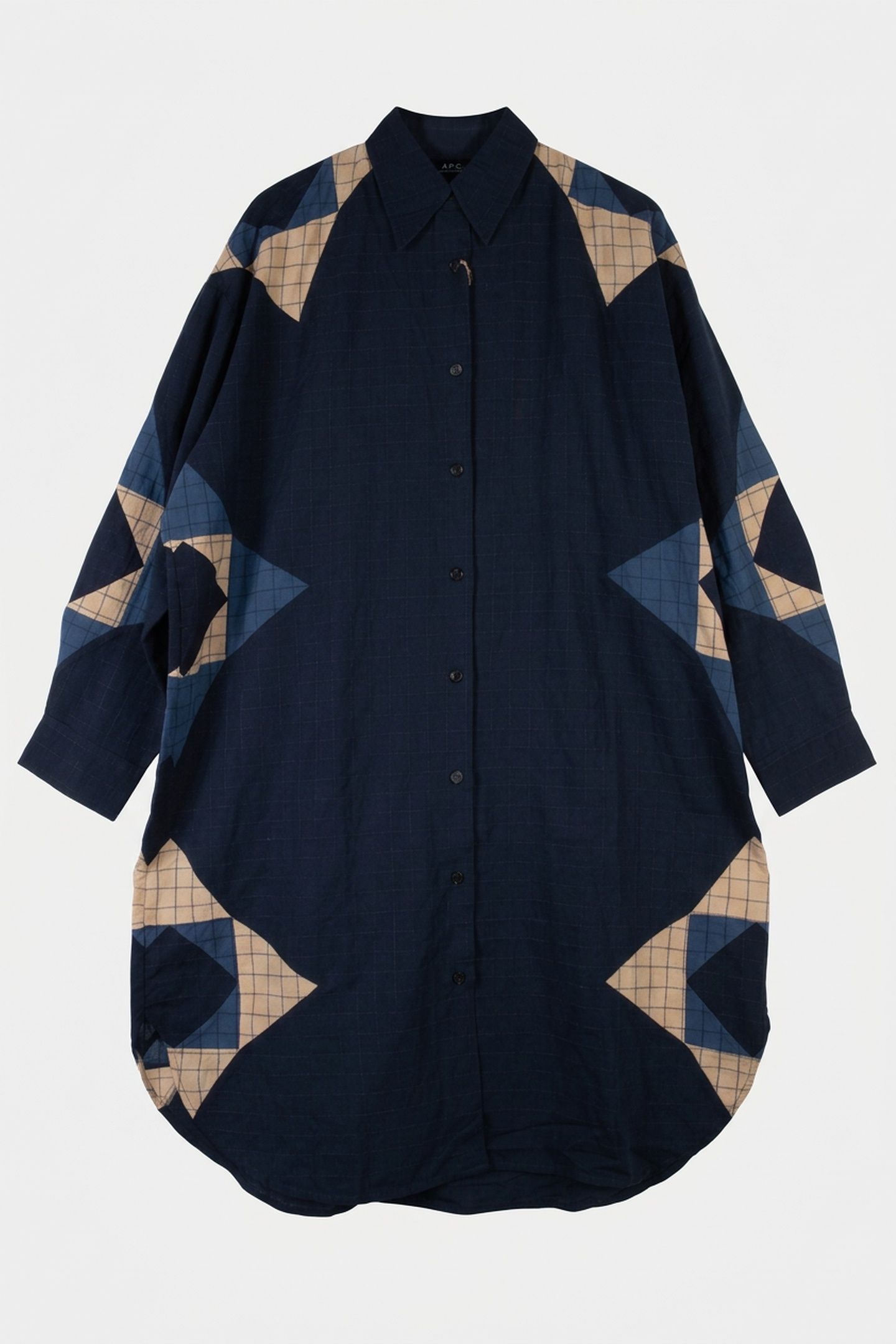 DRESS SHIRT PATCHWORK INDIGO 3