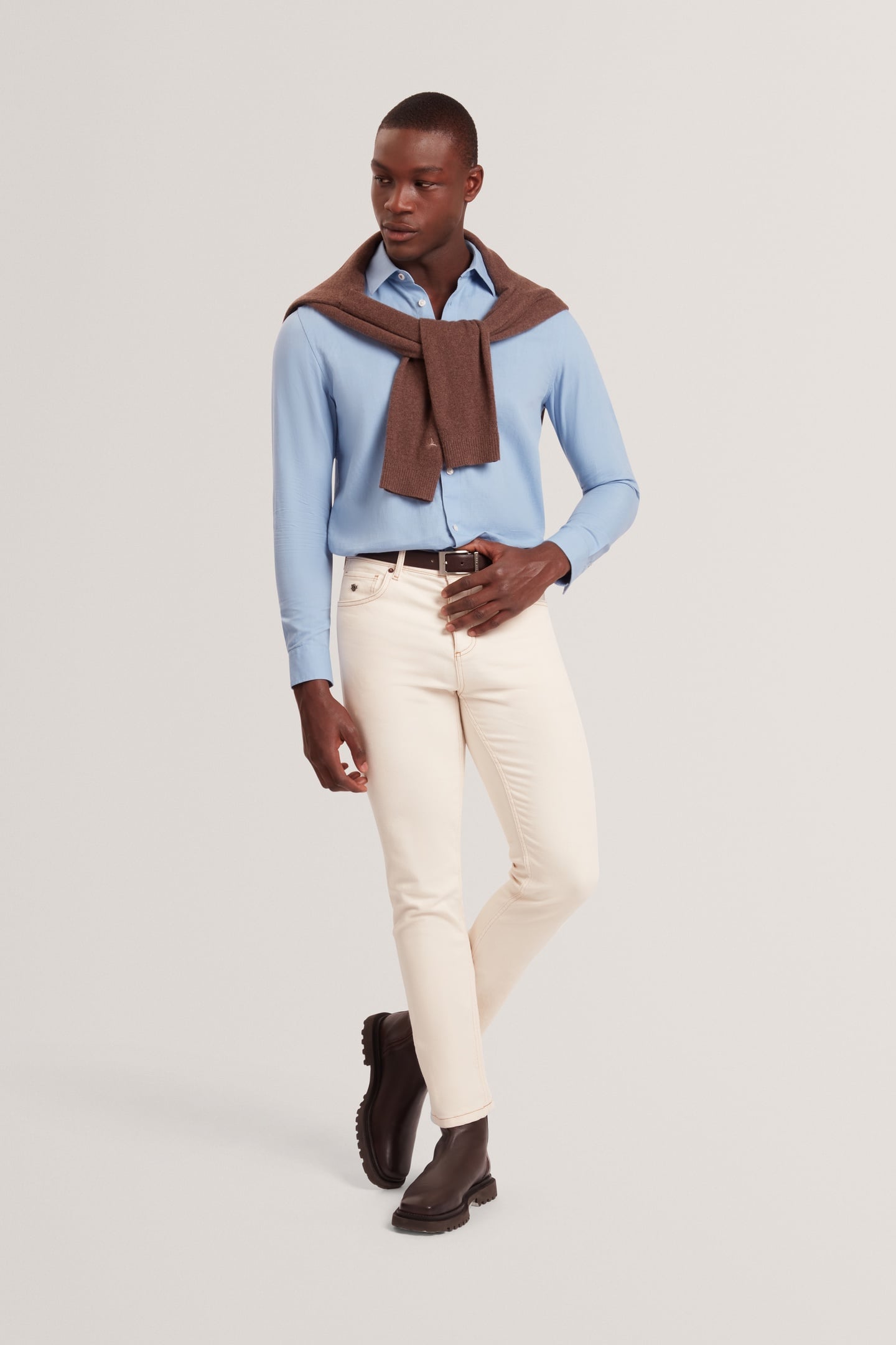 ZAFRA LS REGULAR LINEN SHIRT BLUE 5