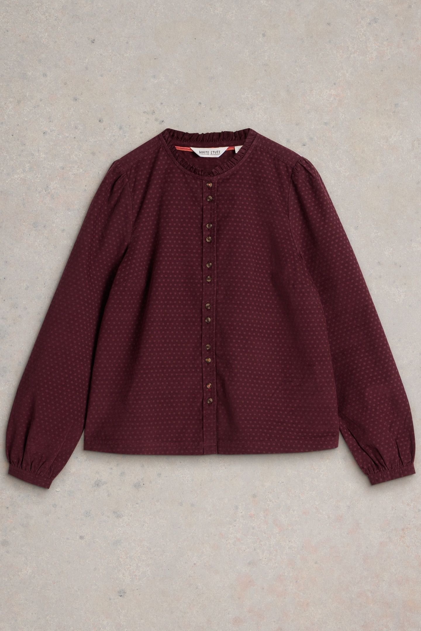 DARIA CORD SPOT SHIRT MID PLUM 3