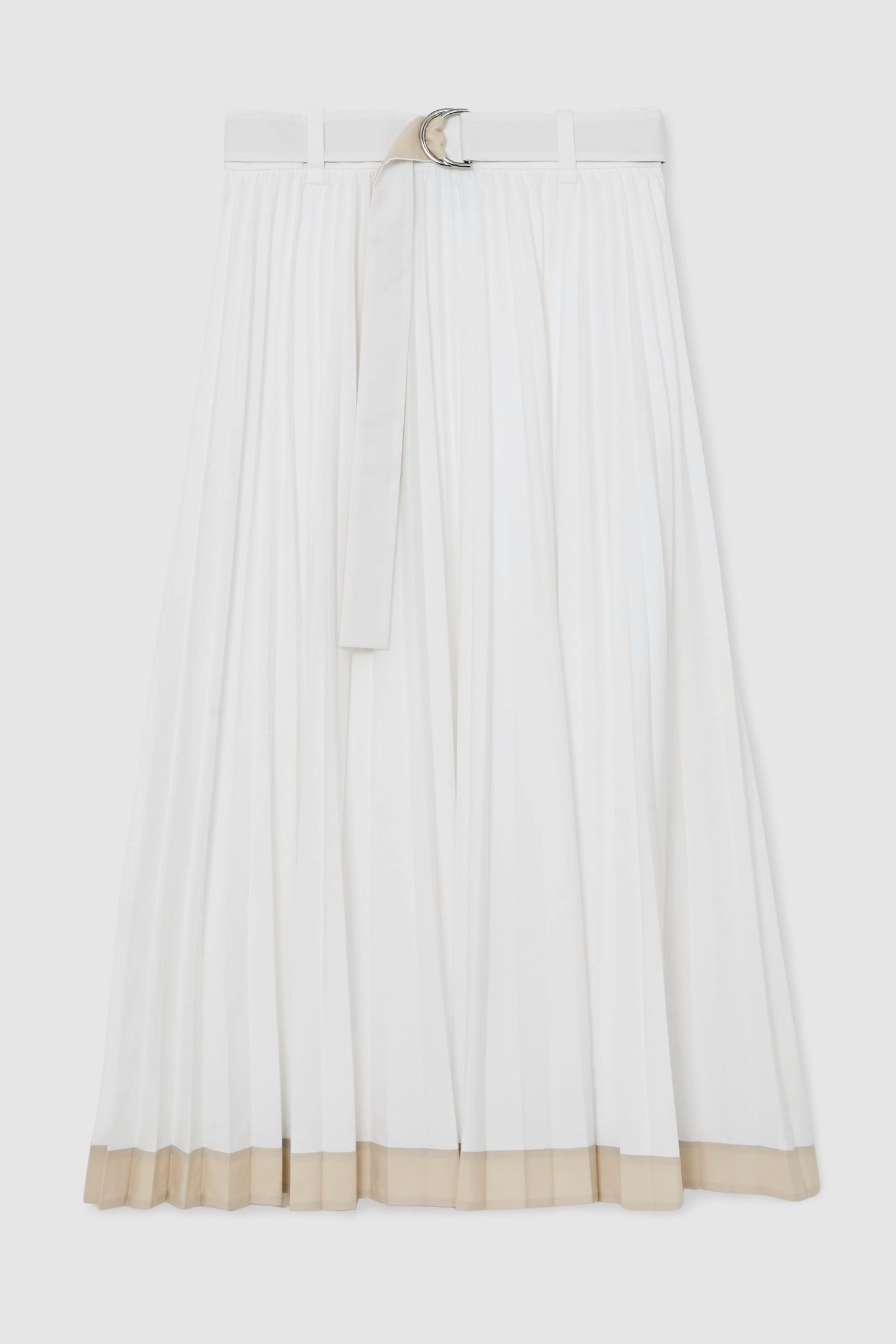 PLEATED COTTON SKIRT IVORY 5