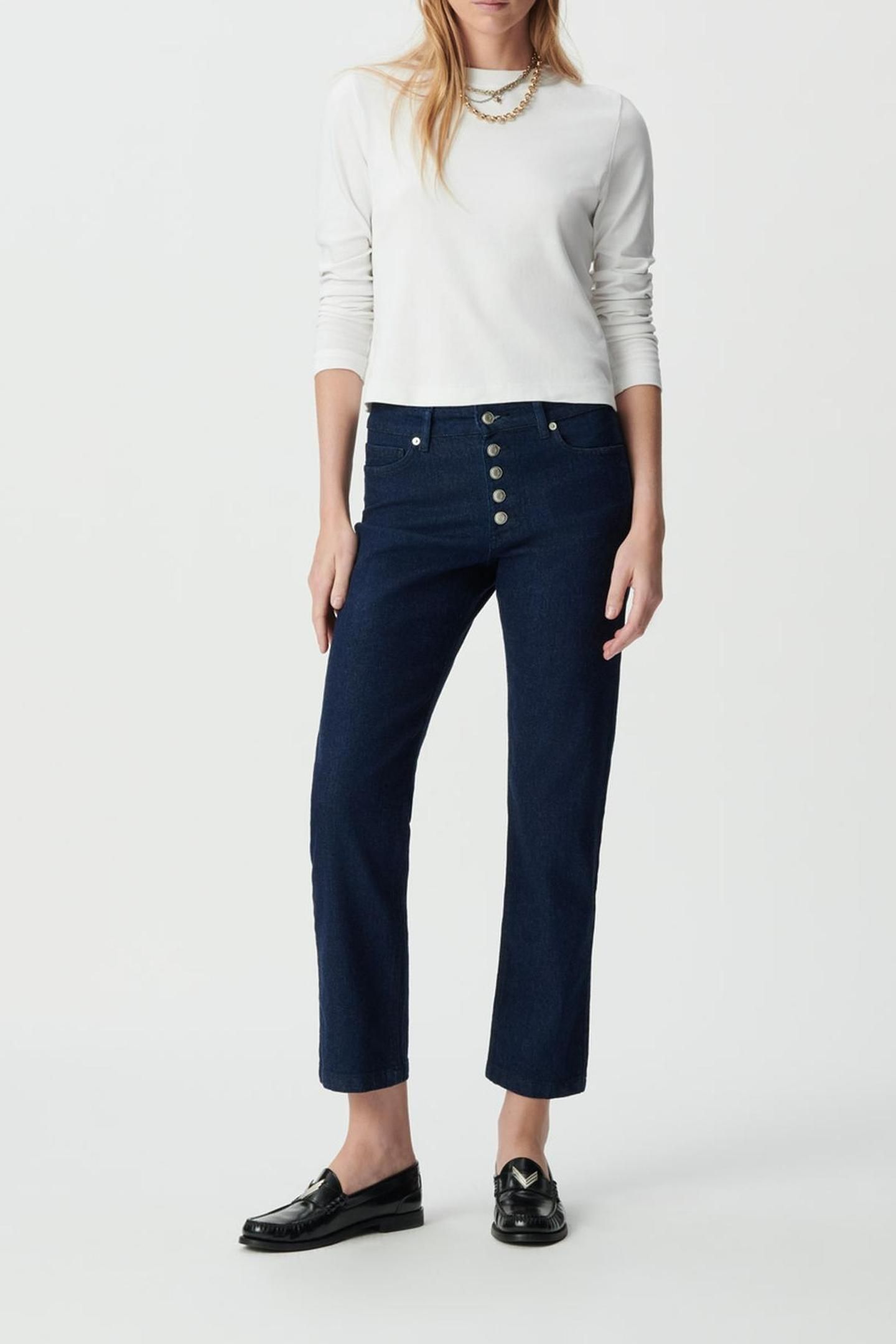 RAW JANIS STRAIGHT JEANS WITH VISIBLE BUTTONS 3