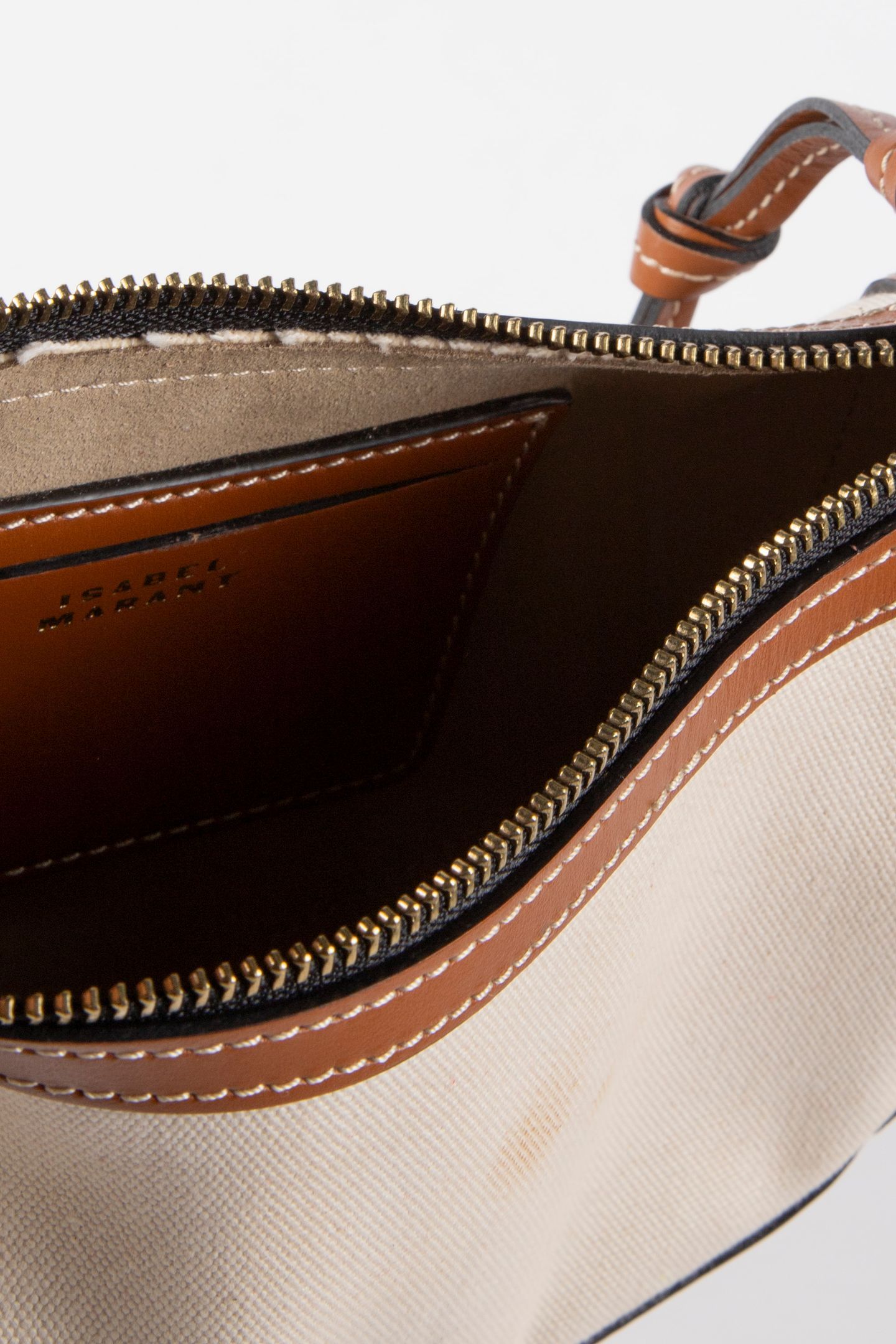 OSKAN MOON BAG ECRU COGNAC 5