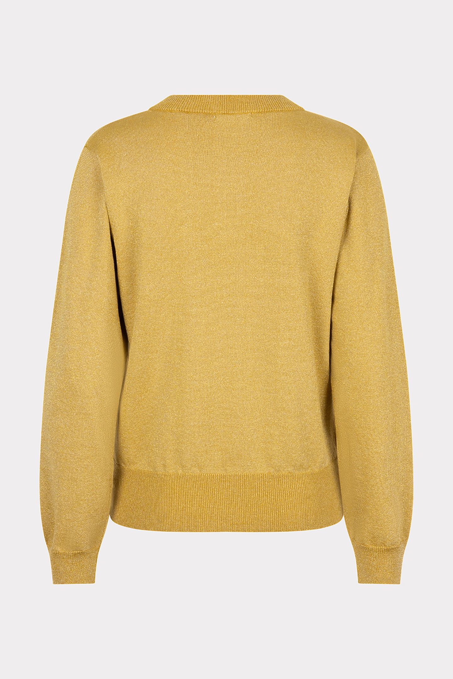 SWEATER ROUNDED NECK LUREX GOLDEN OLIVE 2