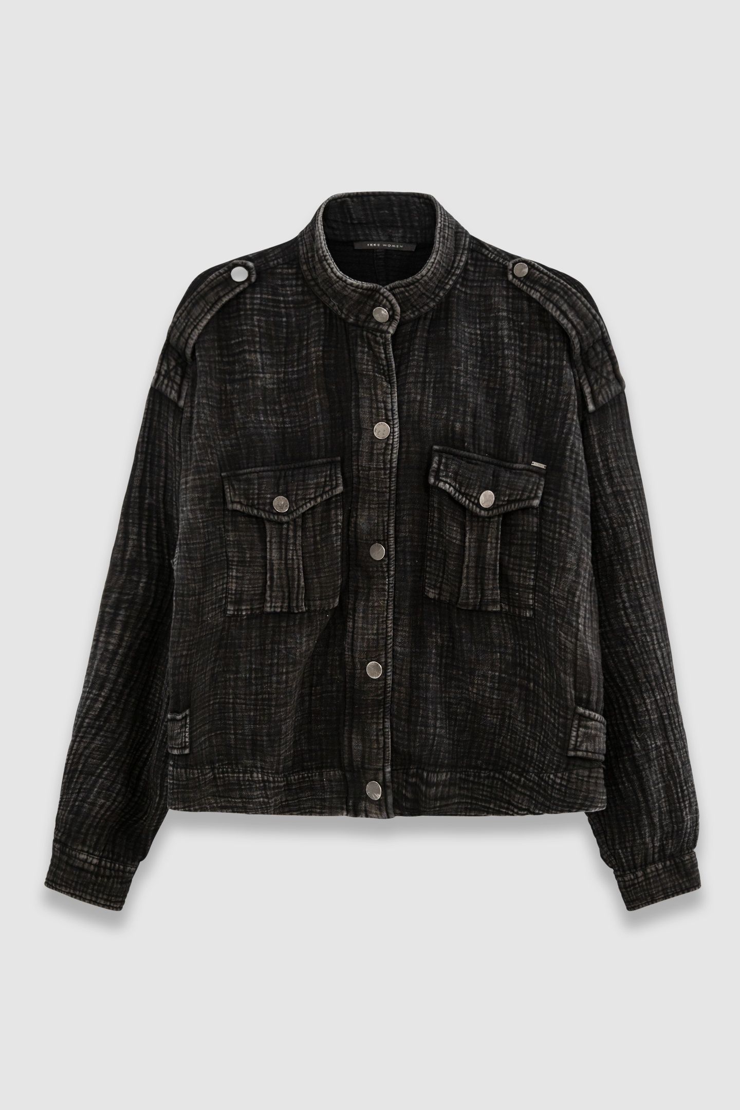 GREY ORGANIC COTTON GAUZE OVERSIZED JACKET 4