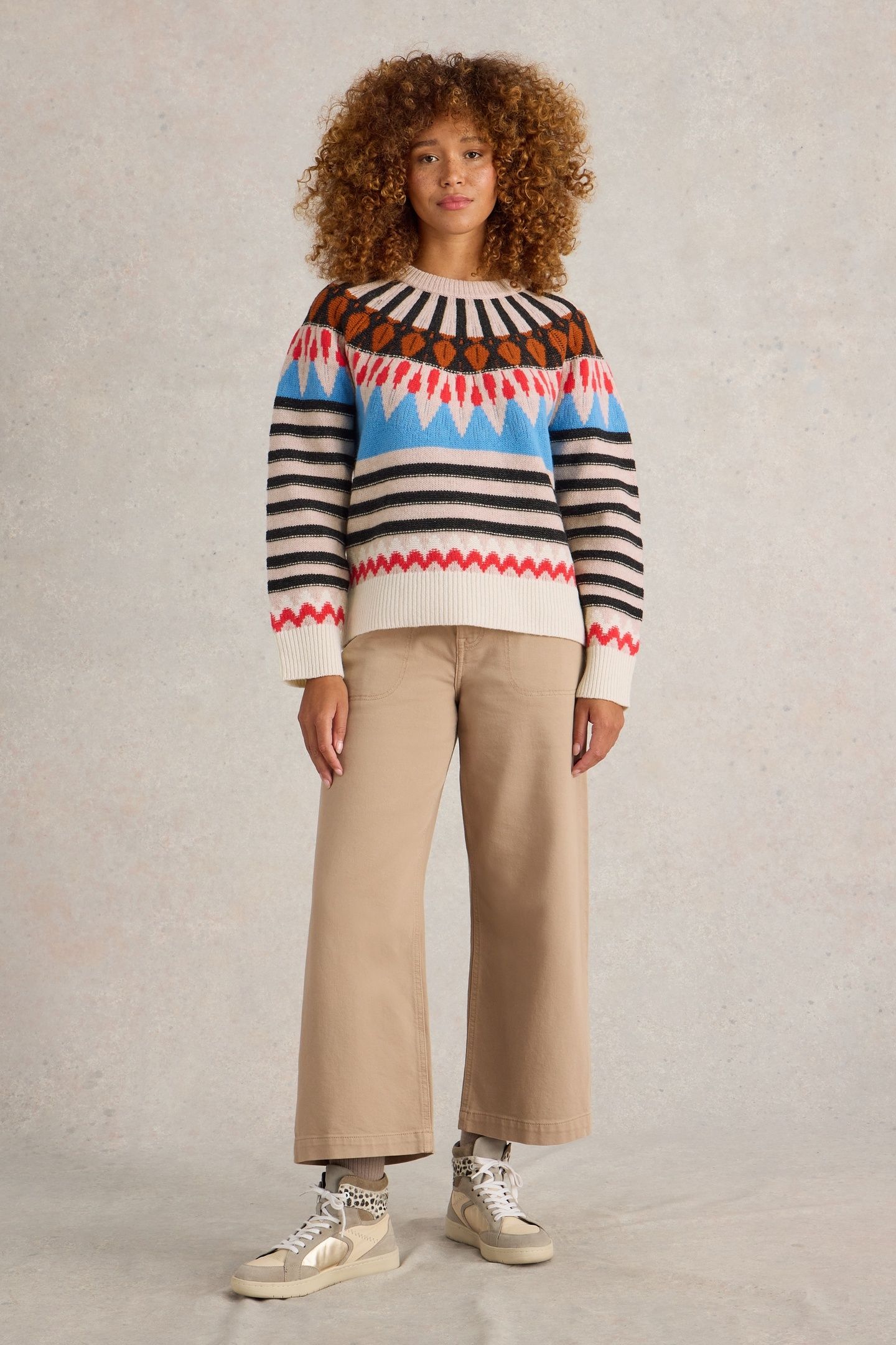 ALLIE FAIRISLE JUMPER NAT MLT 1