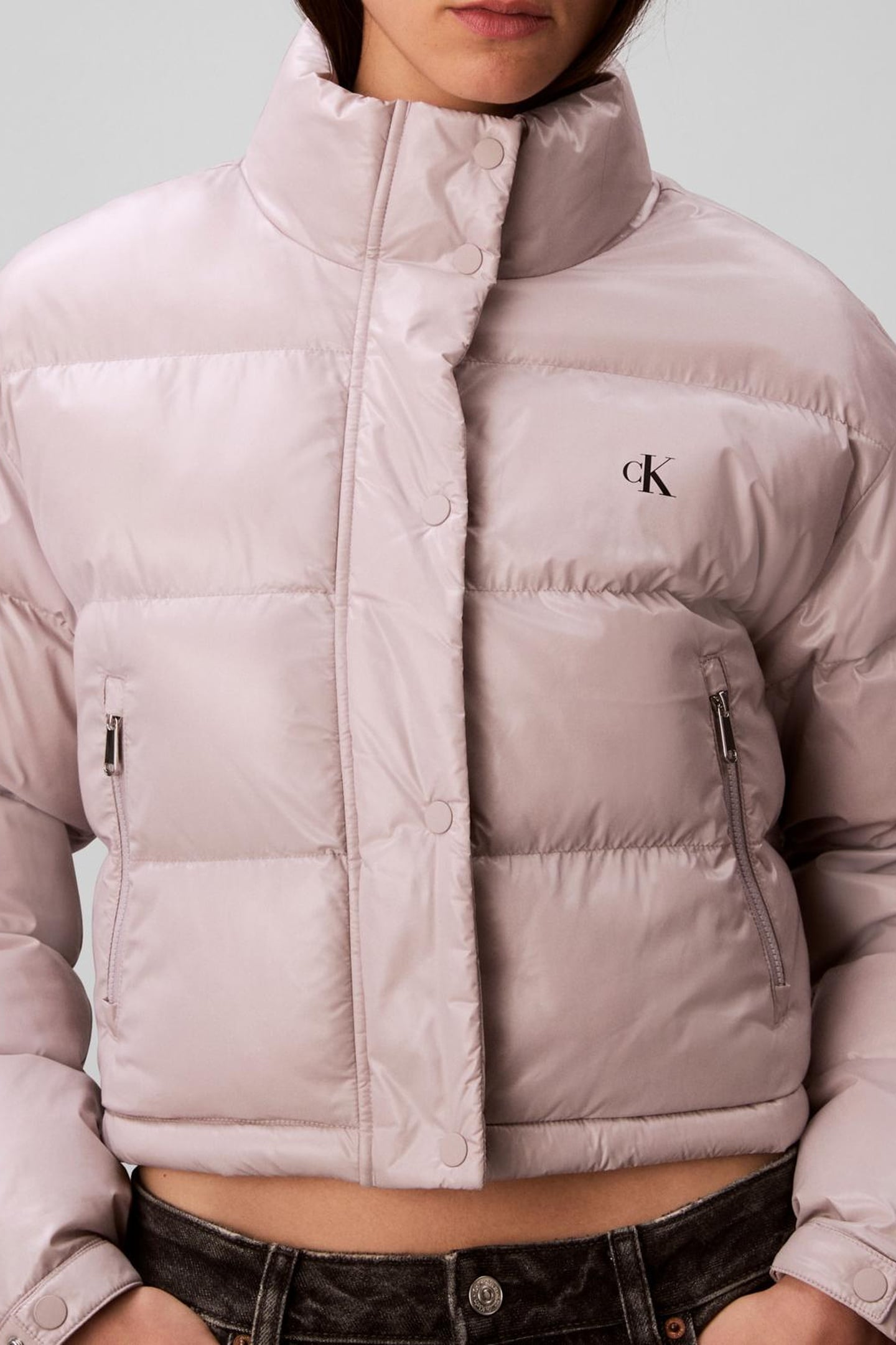 SHINE CROP PUFFER JACKET GULL GRAY 3