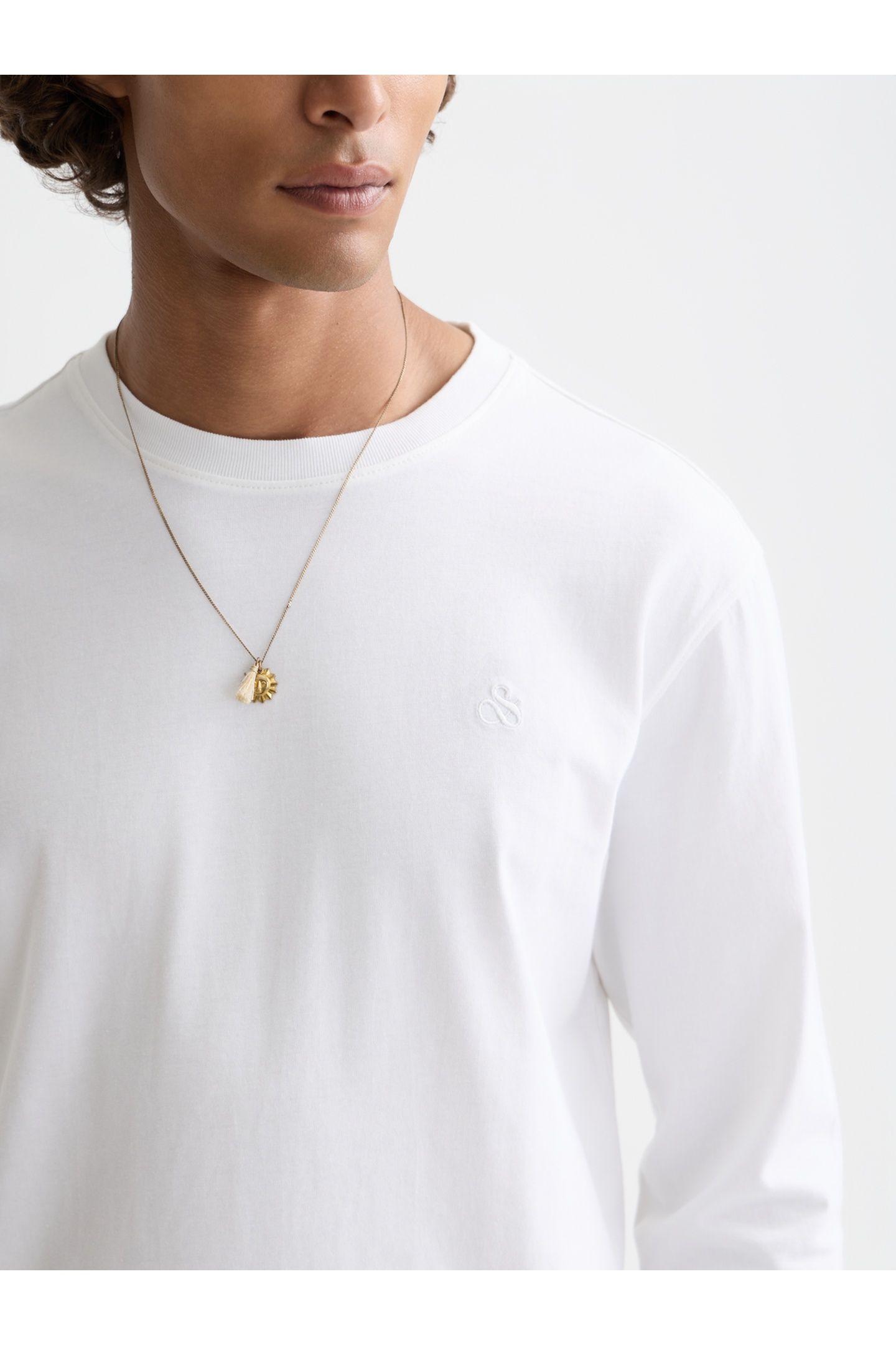 CHEST LOGO REGULAR-FIT LONG-SLEEVED T-SHIRT WHITE/PASTEL 6