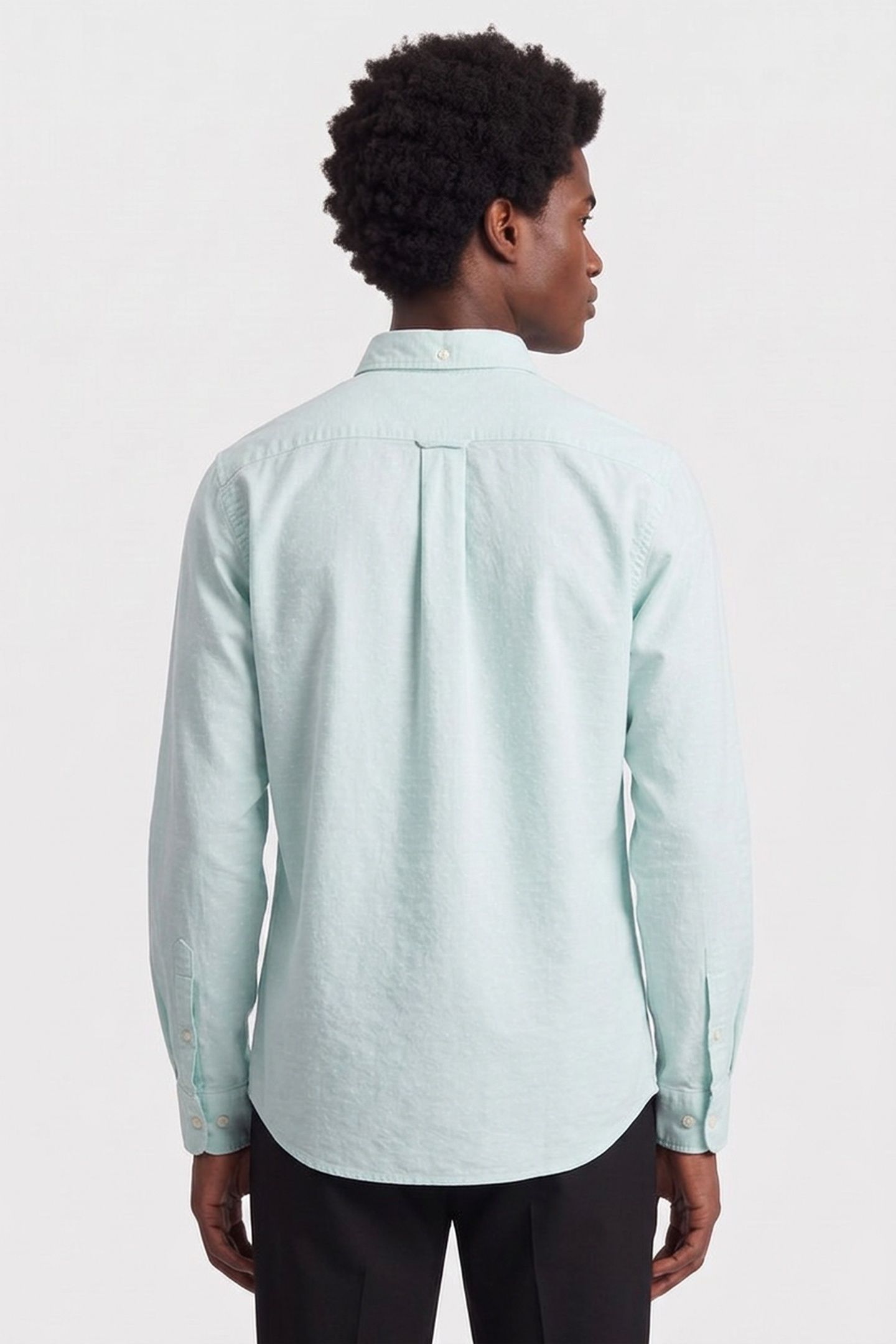 REG CLASSIC OXFORD DOBBY SHIRT TURQUOISE 2