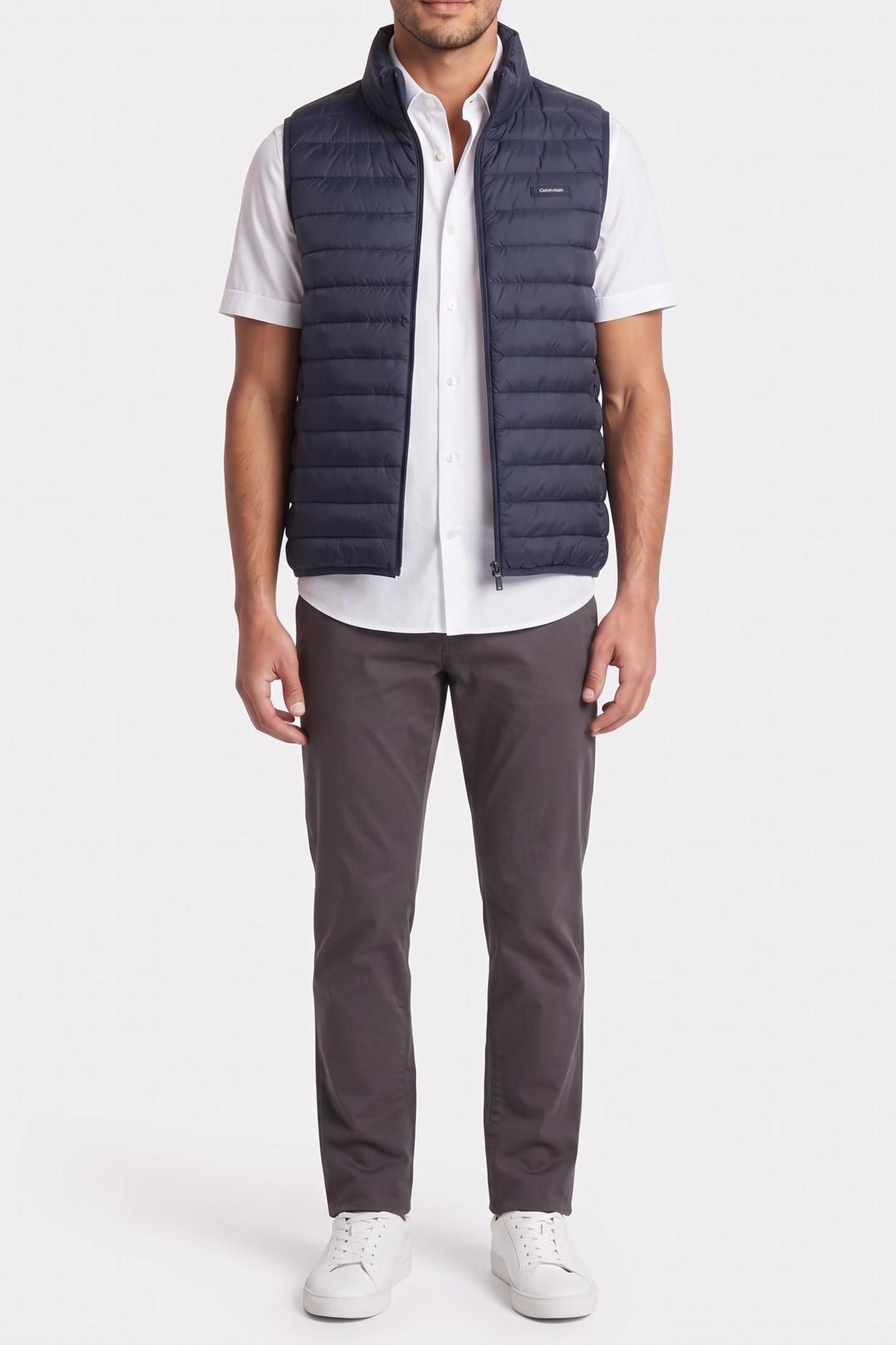 SLEEVELESS LIGHT WEIGHT NYLON VEST DARK SAPPHIRE 1
