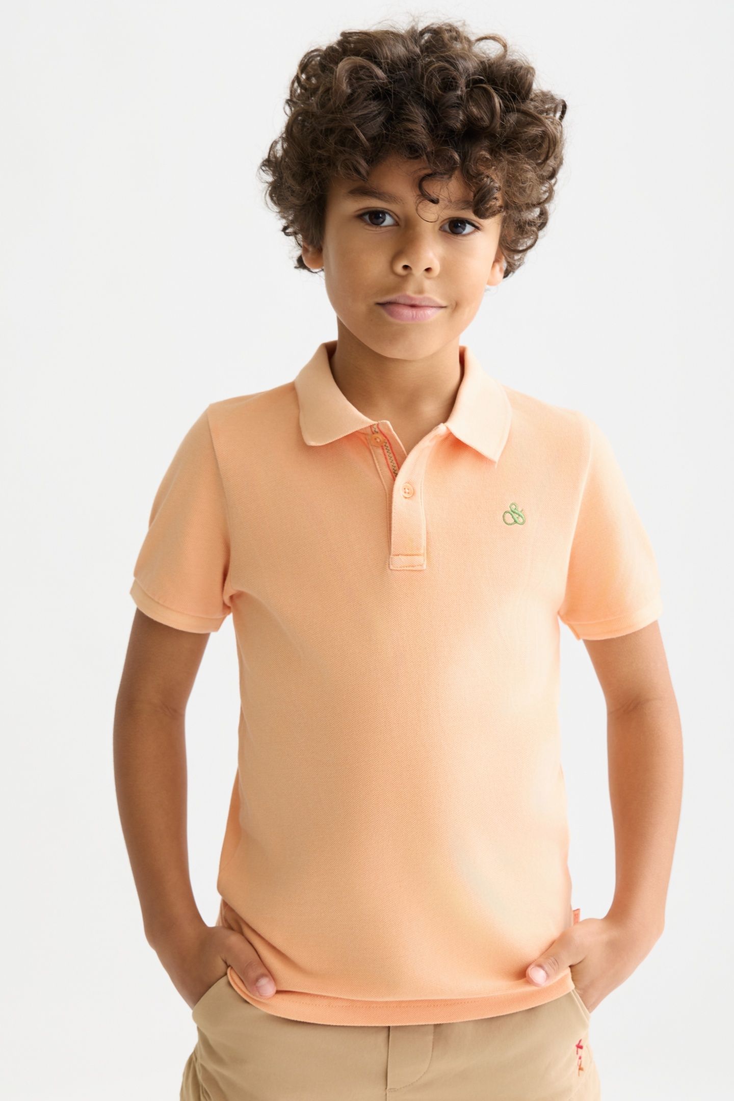BOYS SEASONAL CORE CHEST EMBROIDERY PIQUE GARMENTDYED POLO D 1