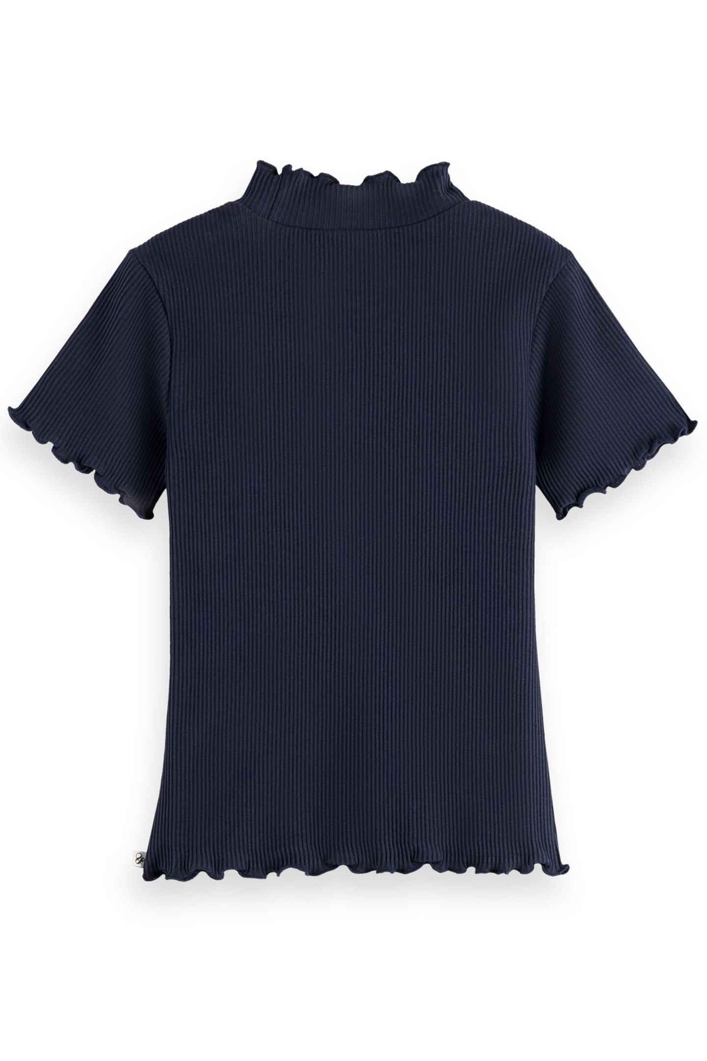 GIRLS CORE MOCK NECK RIBBED SLIM-FIT SS T-SHIRT SKY CAPTAIN 2