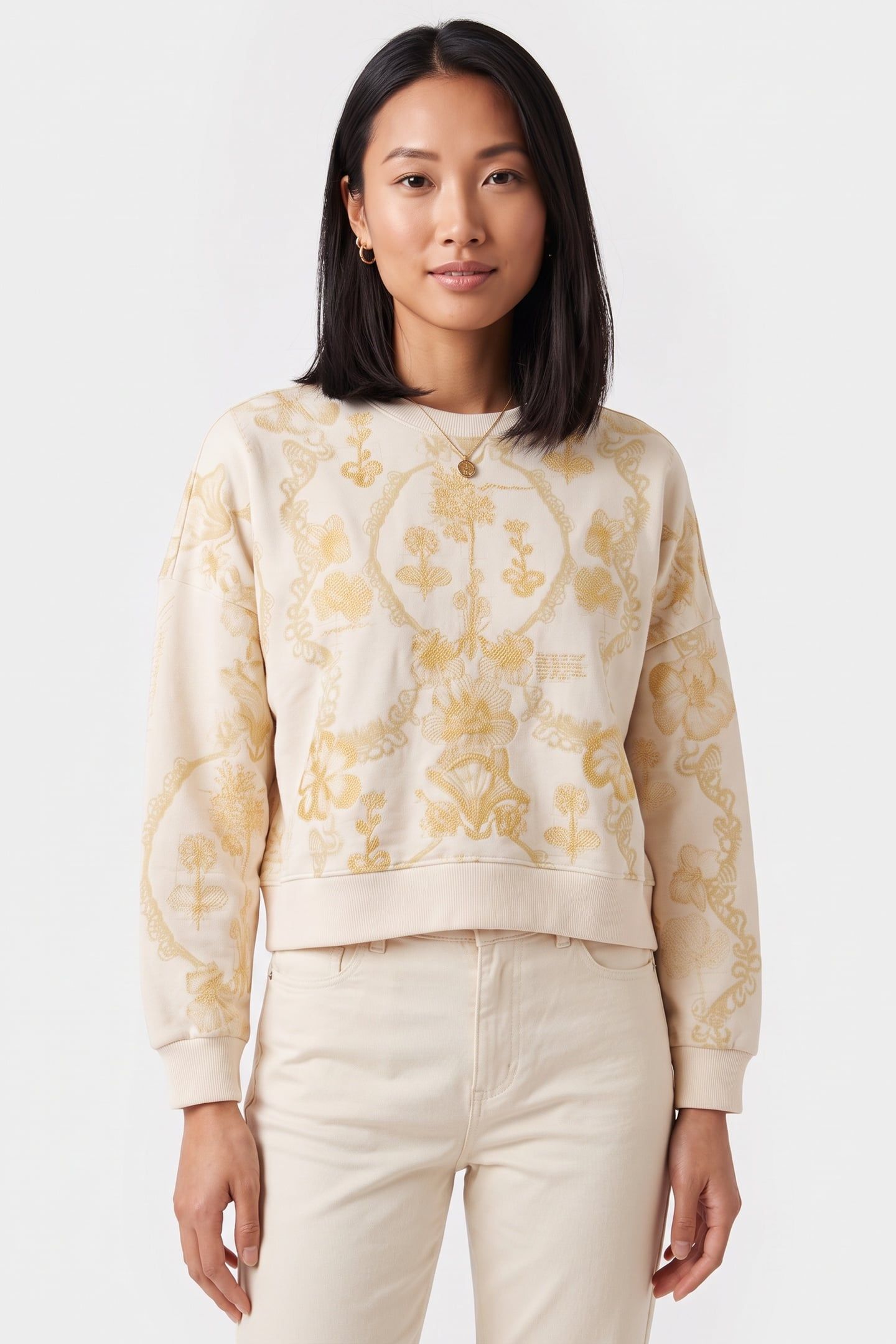 PRINTED SWEATSHIRT YELLOW 1