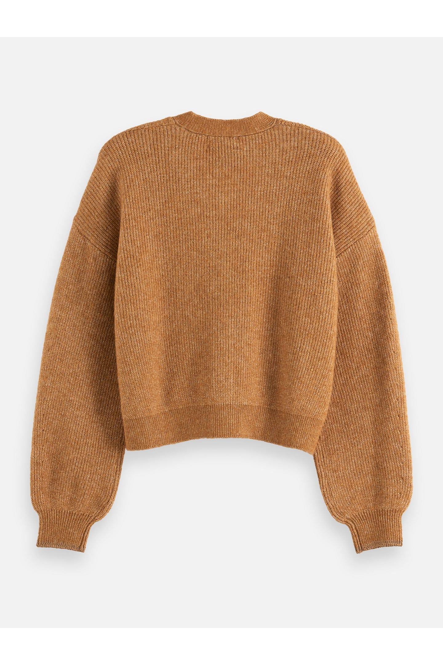 CORE FUZZY RELAXED CARDIGAN MEDIUM BROWN 5