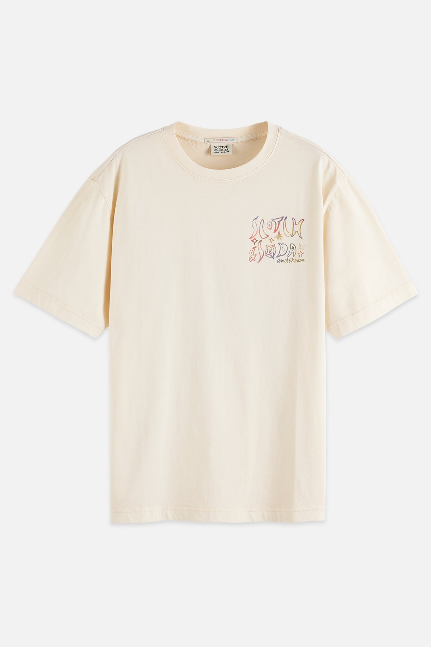 WASHED ARTWORK LOOSE T-SHIRT EGGNOG 4