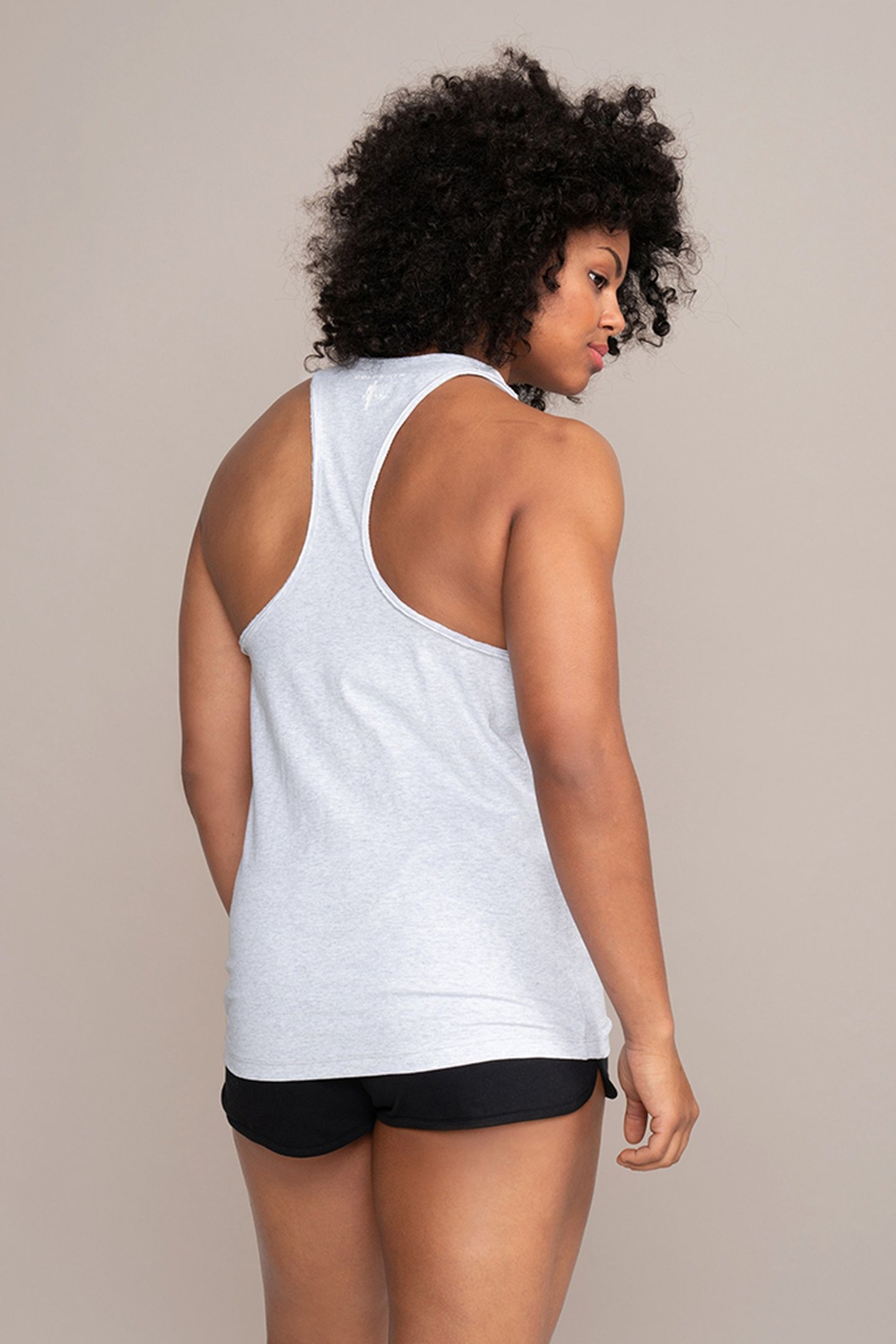 LADIES CLASSIC TANK WEIGHT PLATE GREY 3