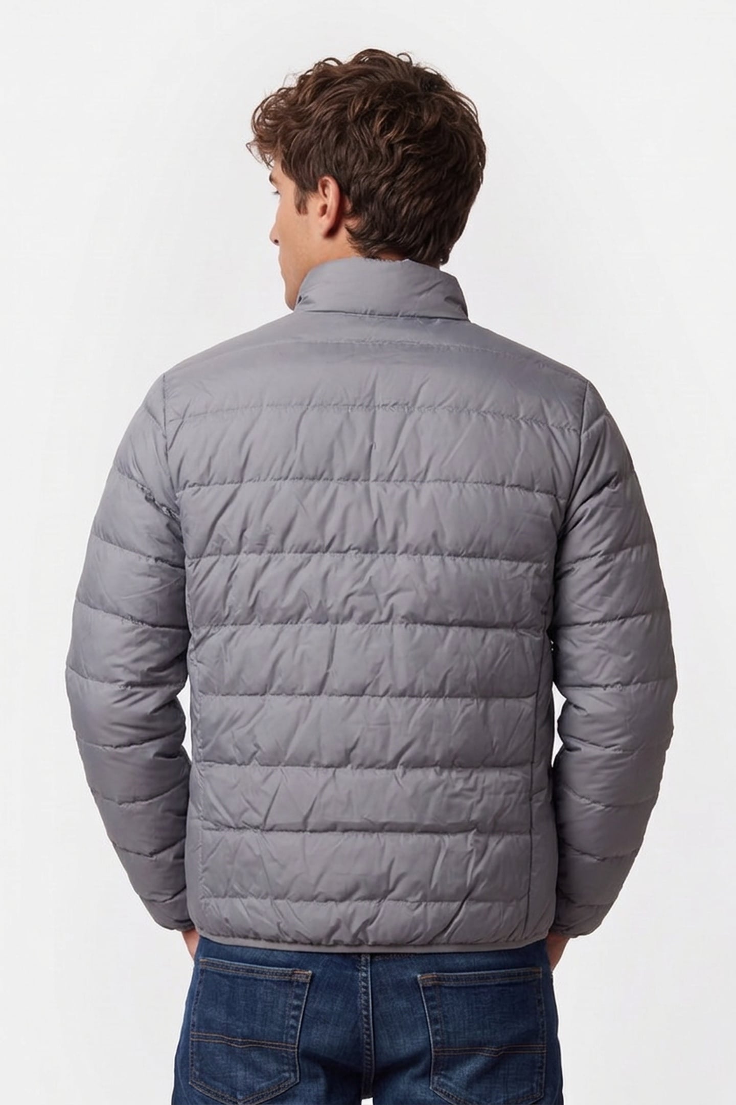 UNISEX ESSENTIAL LITE DOWN JACKET GREY 2