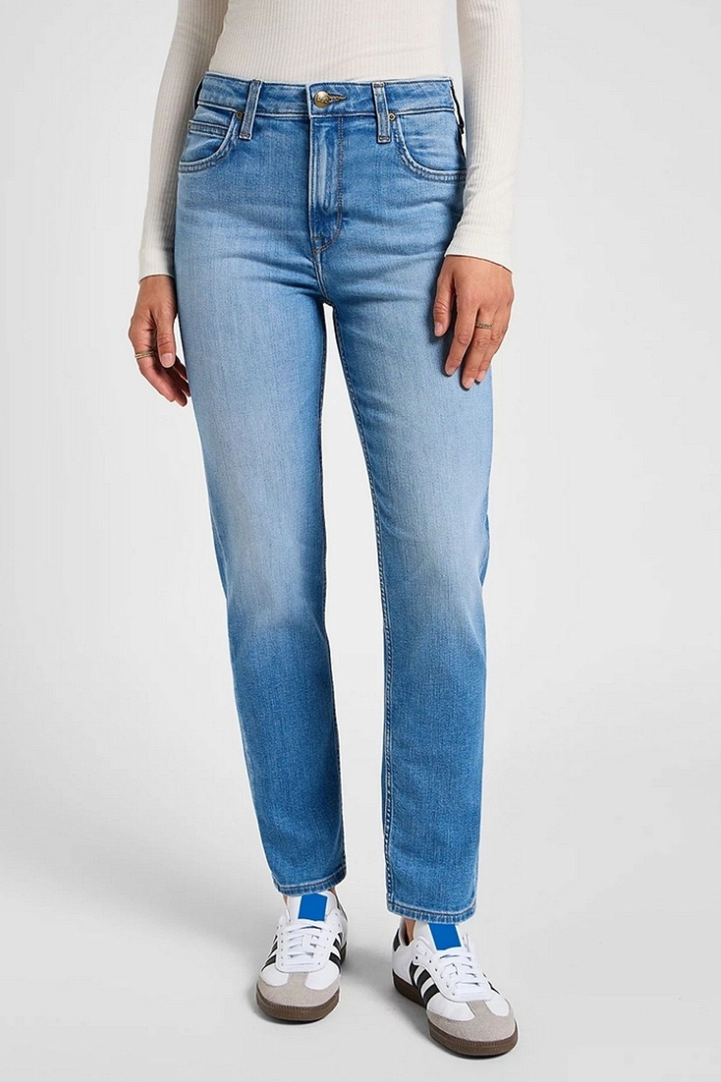 CAROL MEANT TO BE HIGH RISE STRAIGHT JEANS DENIM BLUE 1