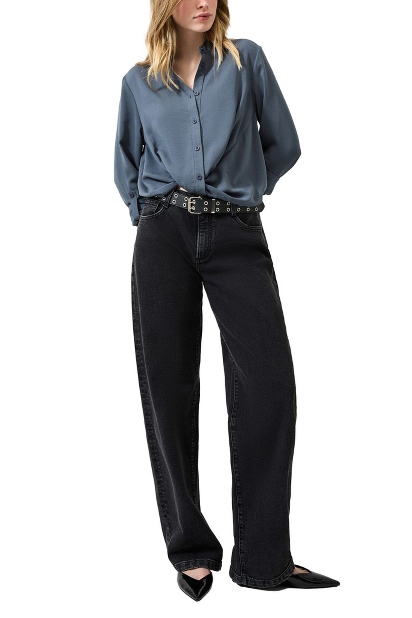 S.OLIVER-QS BLOUSES GREY/BLACK 3