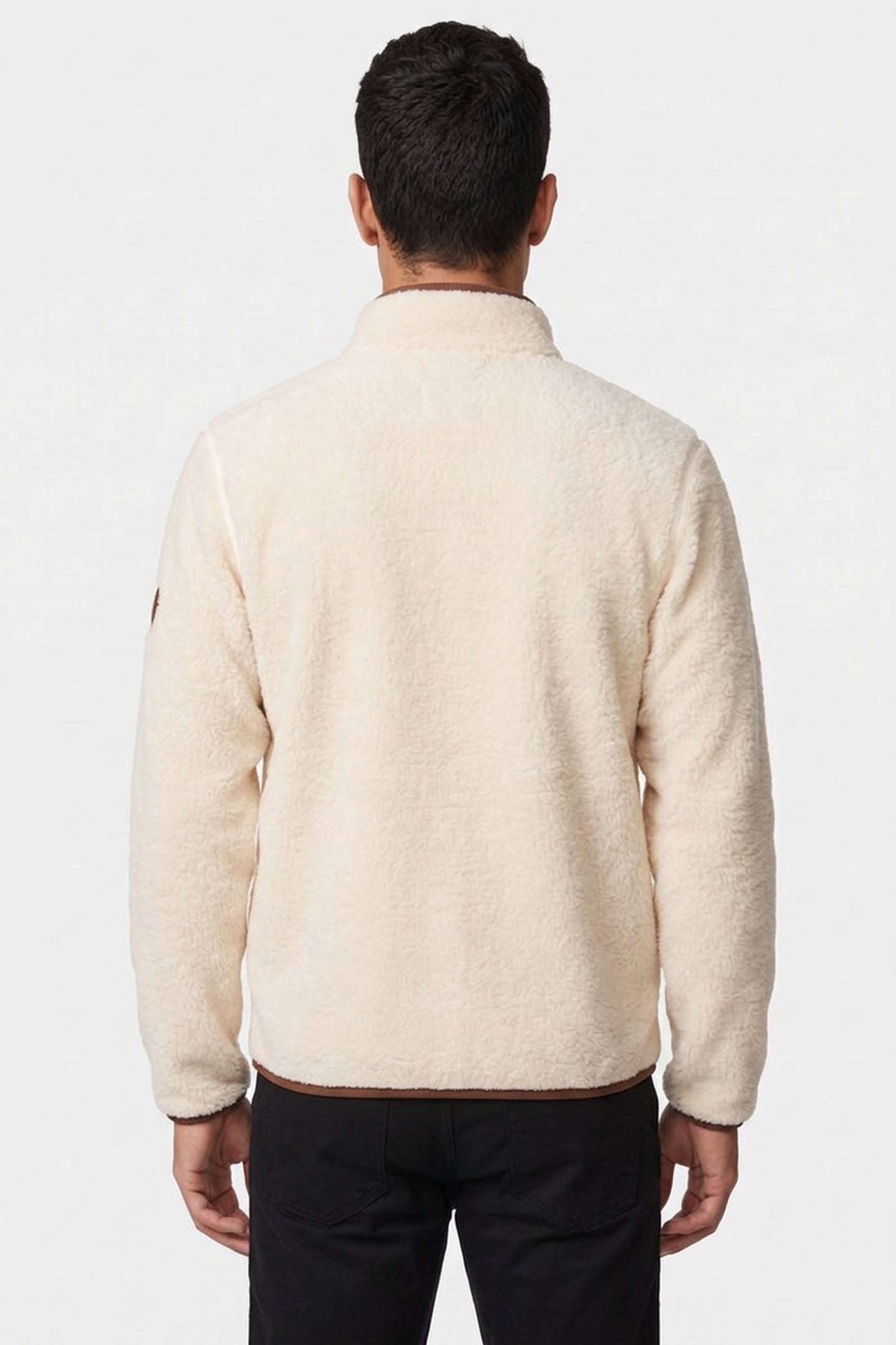 HALF ZIP FLLEECE CREAM 2