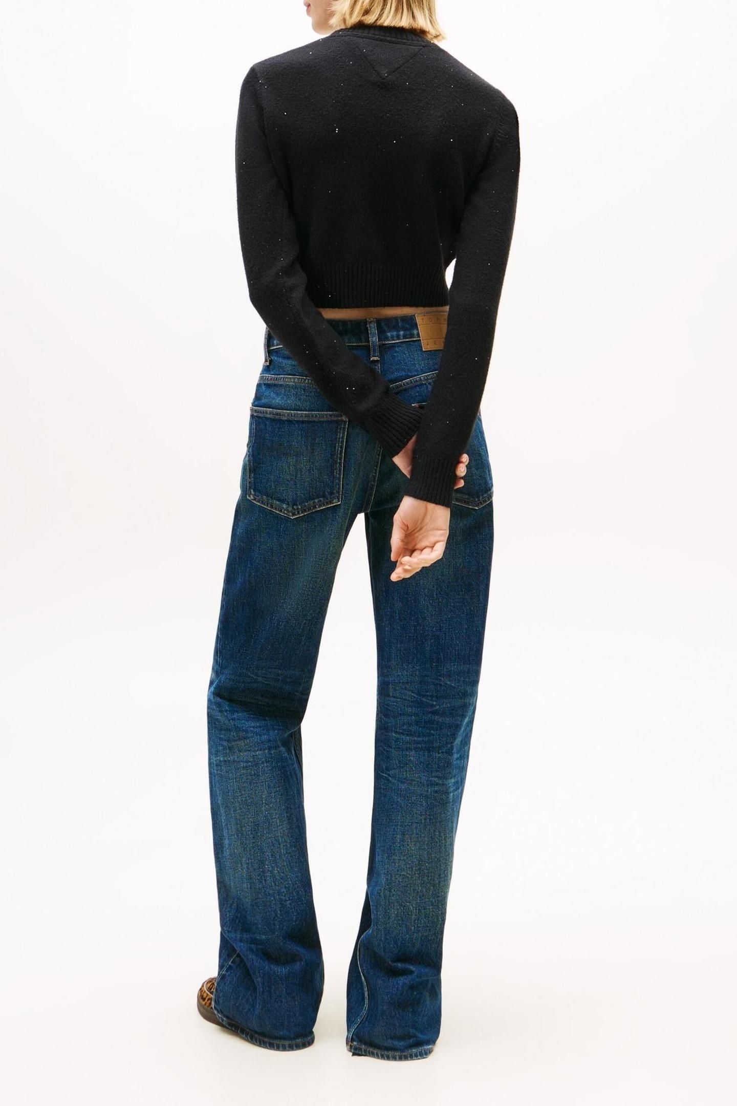 TJW SPARKLE FLAG SWEATER BLACK 2