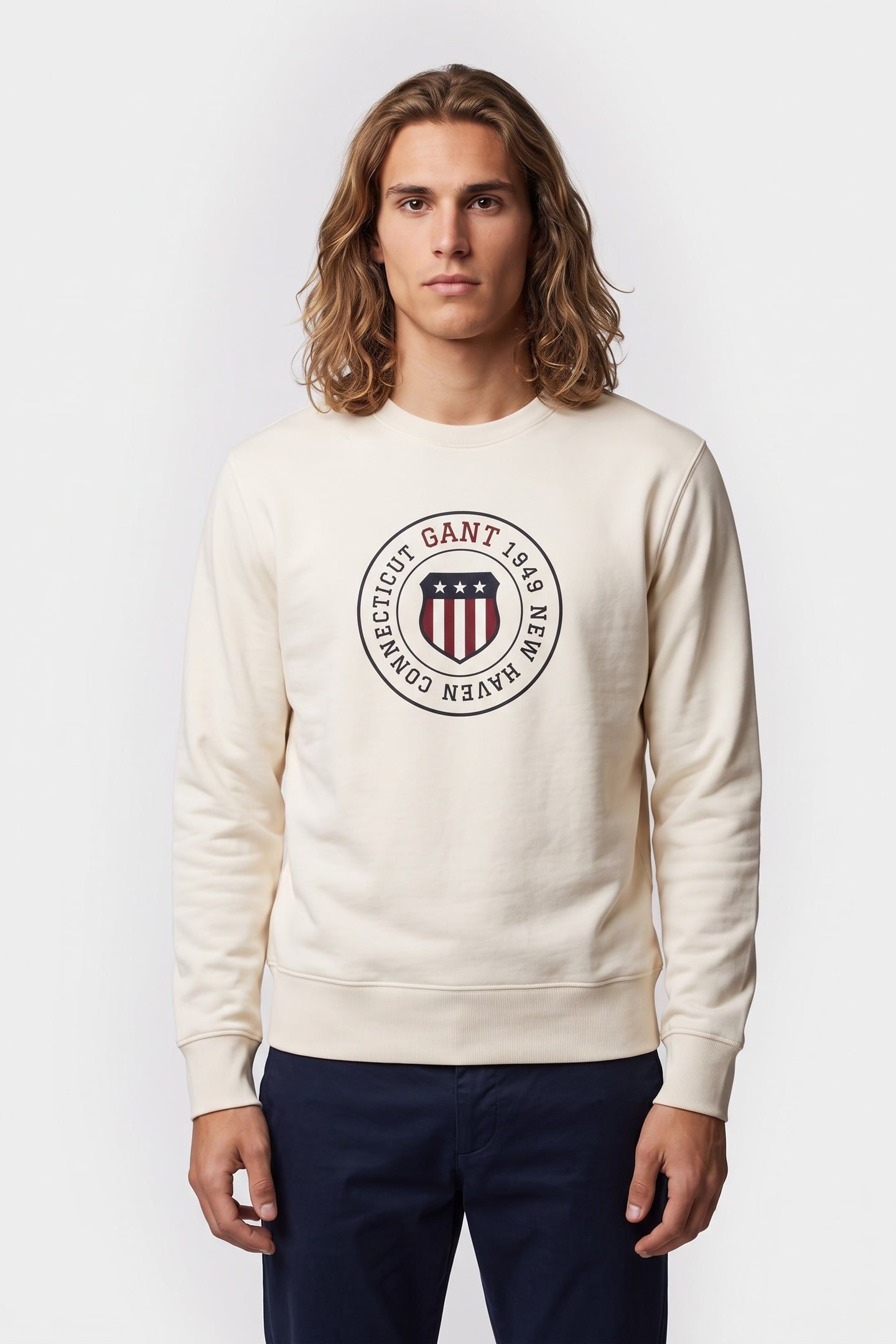 GRAPHIC C-NECK CREAM 1