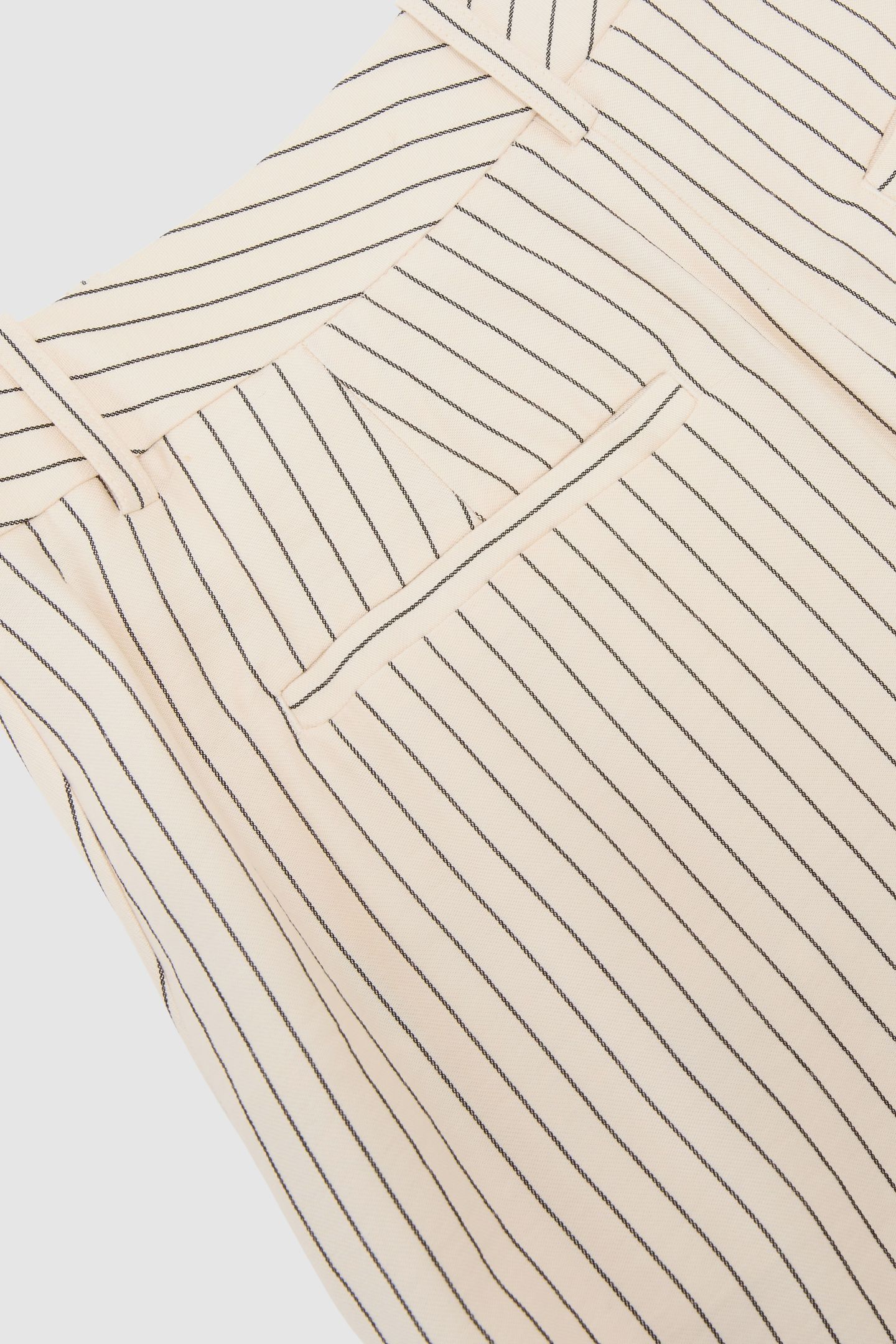 PINSTRIPE WIDE LEG TROUSER CREAM/BLACK 7