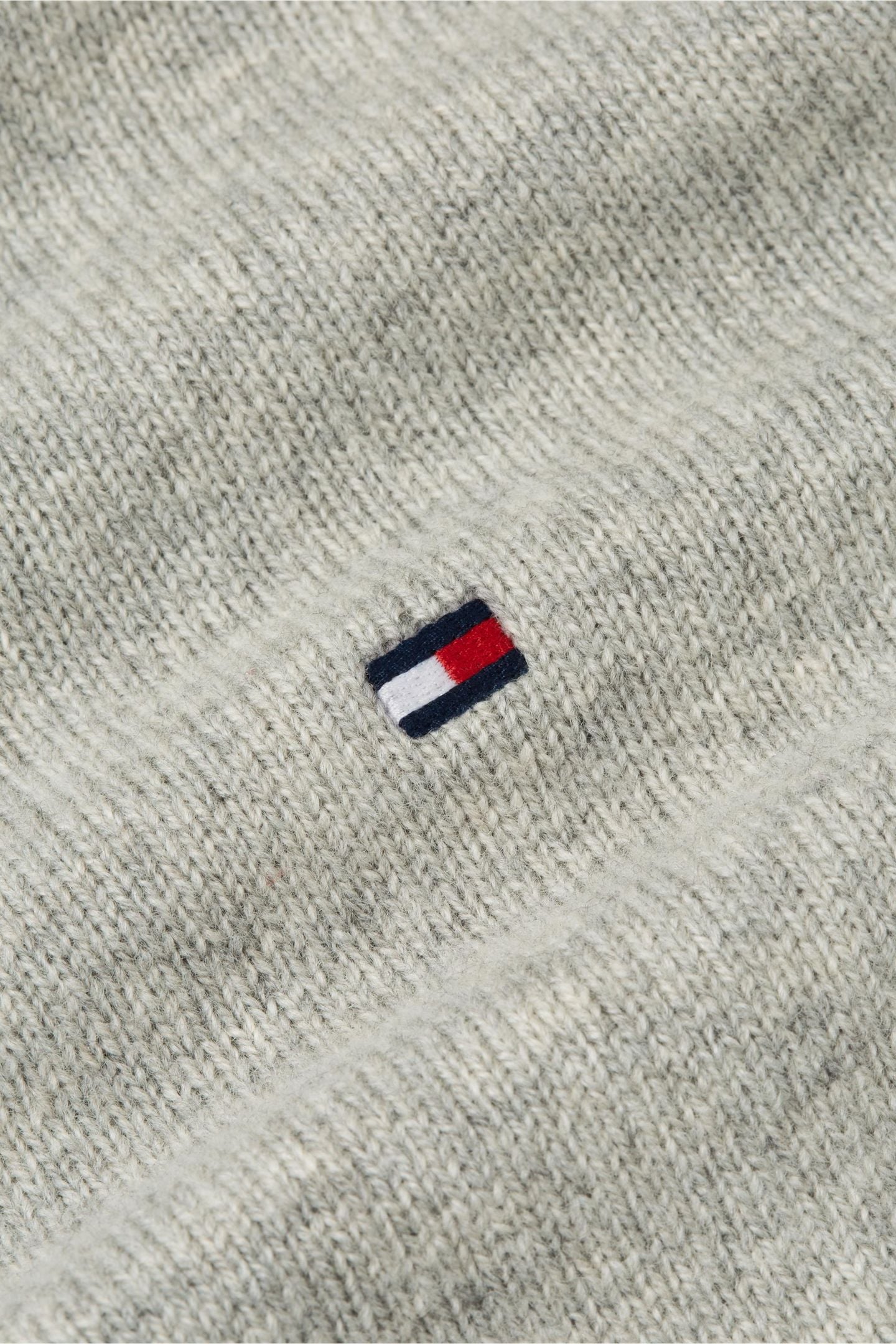 LAMBSWOOL ZIP MOCK LIGHT GREY HEATHER 4