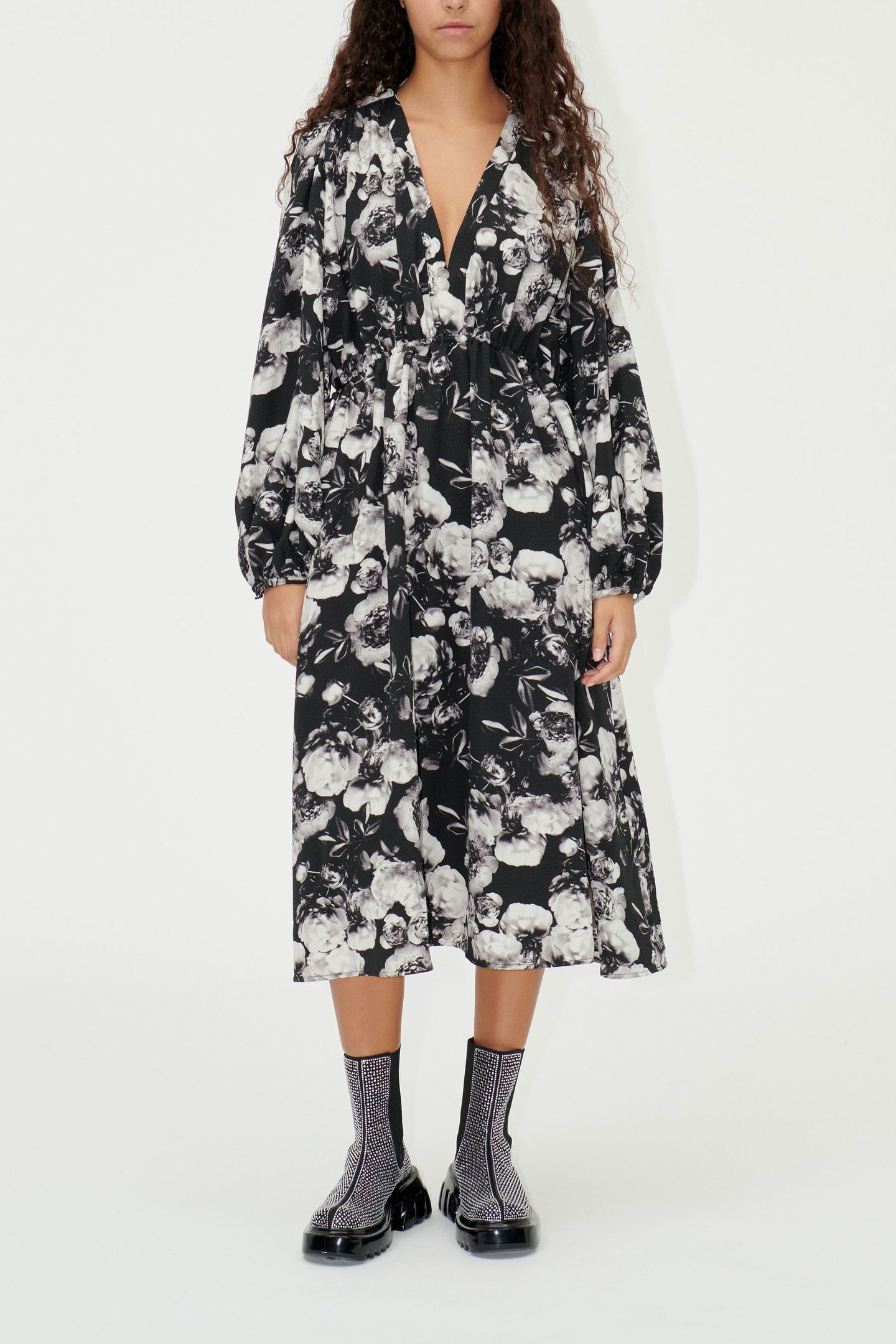 VEROMA DRESS MID METALIZED PEONIES 1