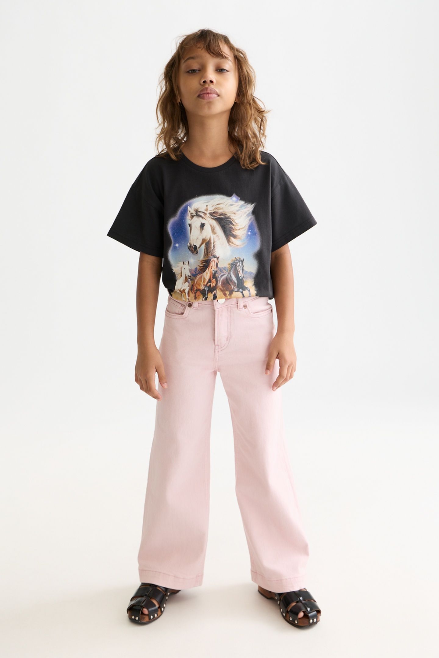 GIRLS THE WAVE WIDELEG JEANS DARK PINK 3