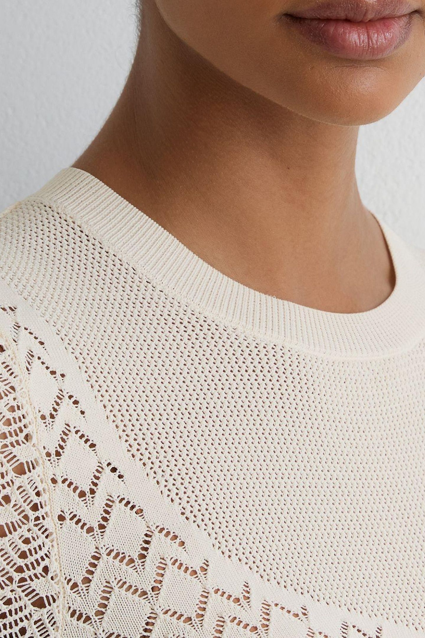 STITCH INTEREST KNITTED TOP IVORY 6